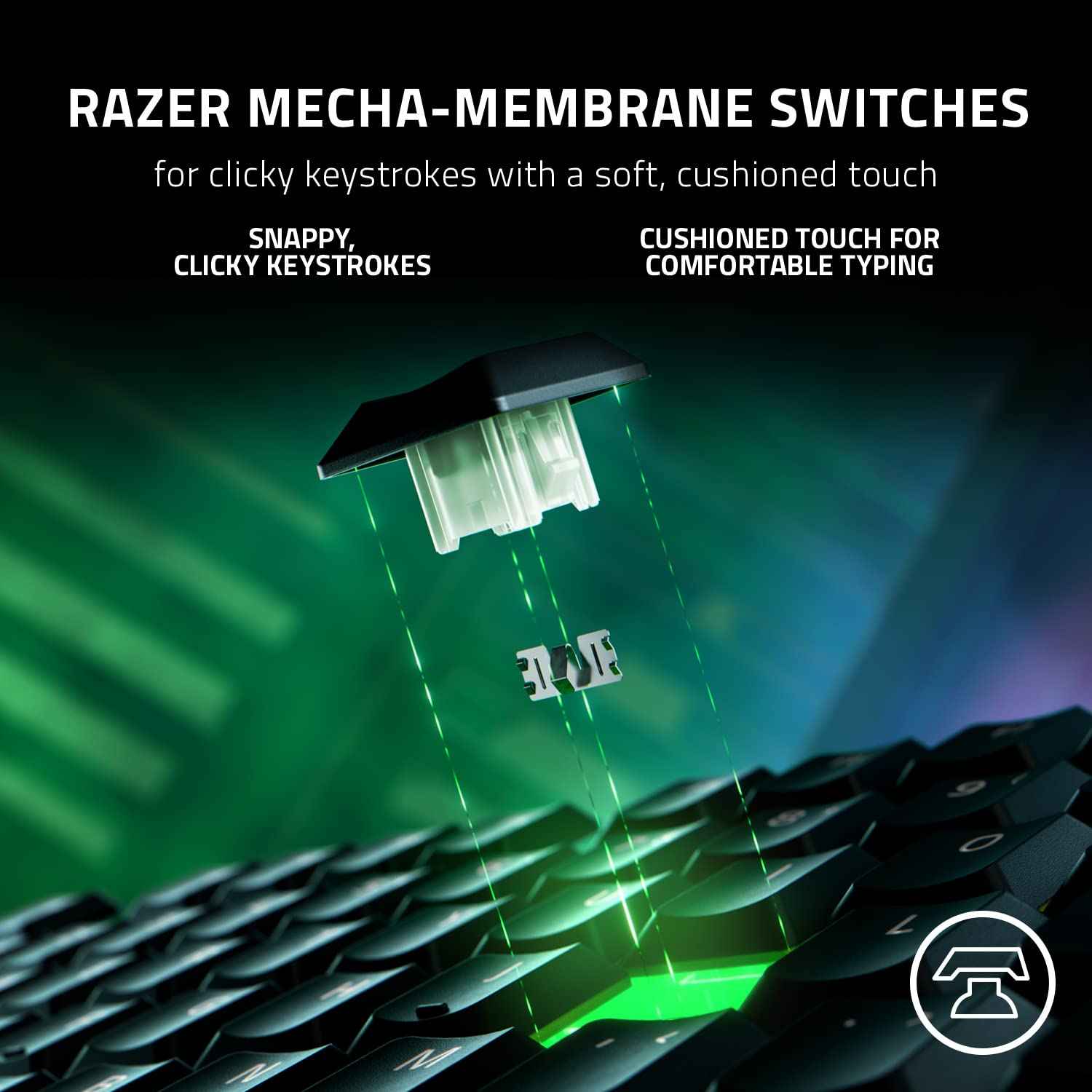 Razer Ornata V3 Gaming Keyboard: Low-Profile Keys - Mecha-Membrane Switches - 10-Zone RGB Lighting - Spill-Resistant - Magnetic Wrist Wrest - Classic Black - Rz03-04460100-R3M1, Wired