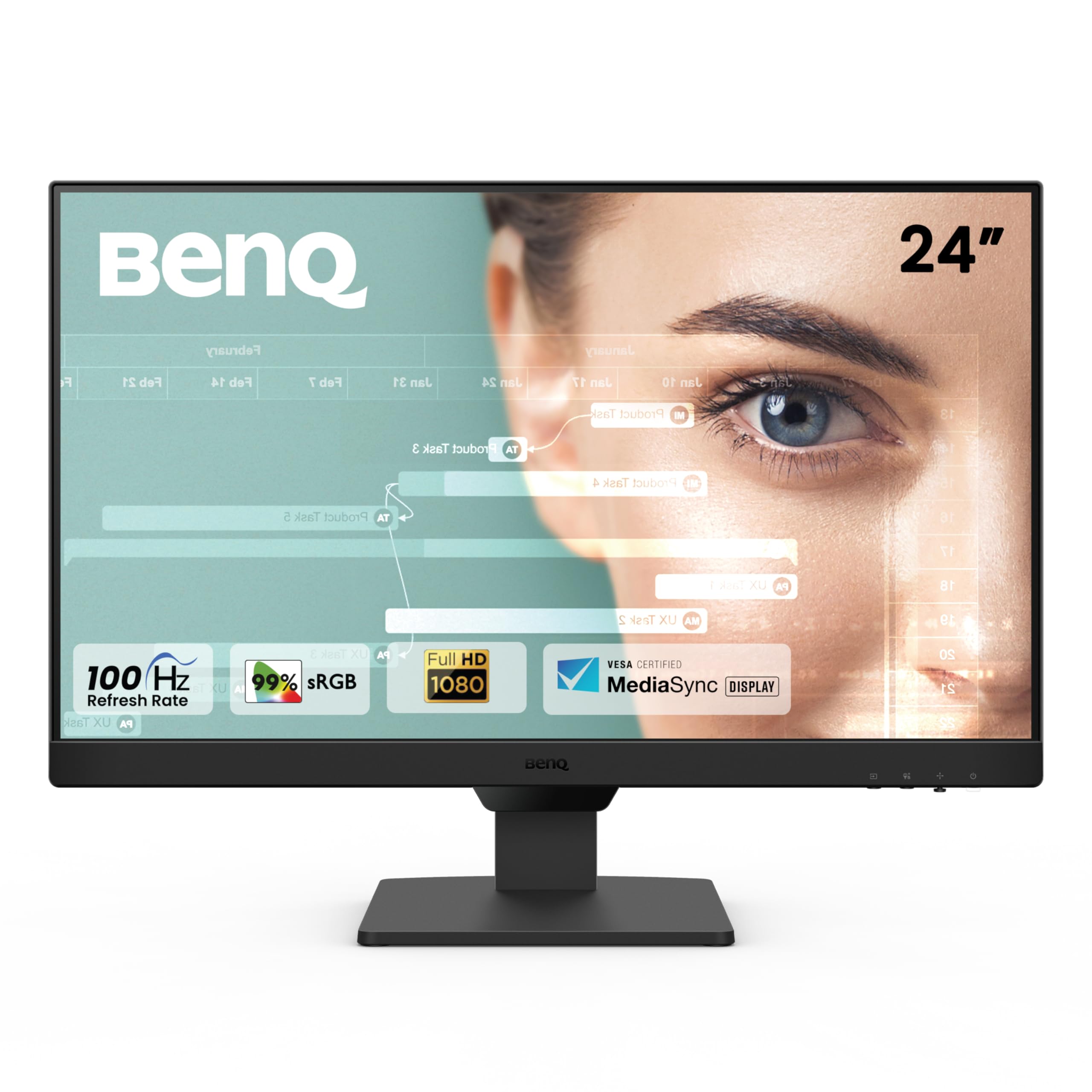 BenQ GW2790 27 Inches 1920X1080P FHD IPS Monitor| 100Hz|99% Srgb|Eye-Careu|Dual HDMI|Display Port|Bezel-Less|Eyesafe|VESA Mediasync|B.I.|Low Blue Light+| Speakers|VESA Wall Mountable(Black)