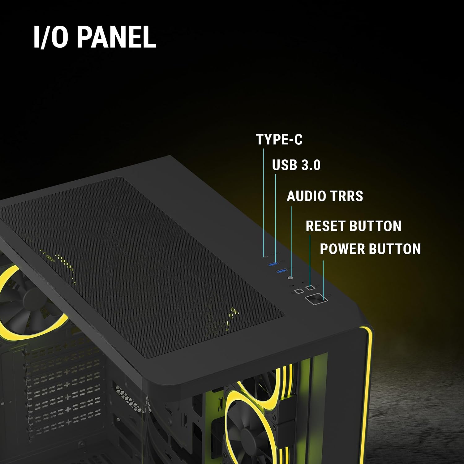 Ant Esports Crystal ARC Mid-Tower Computer Case/Gaming Cabinet - Black |Front Curved Glass|Support ATX, Micro-ATX, Mini-ITX | Pre-Installed 4 ARGB-PWM Fans
