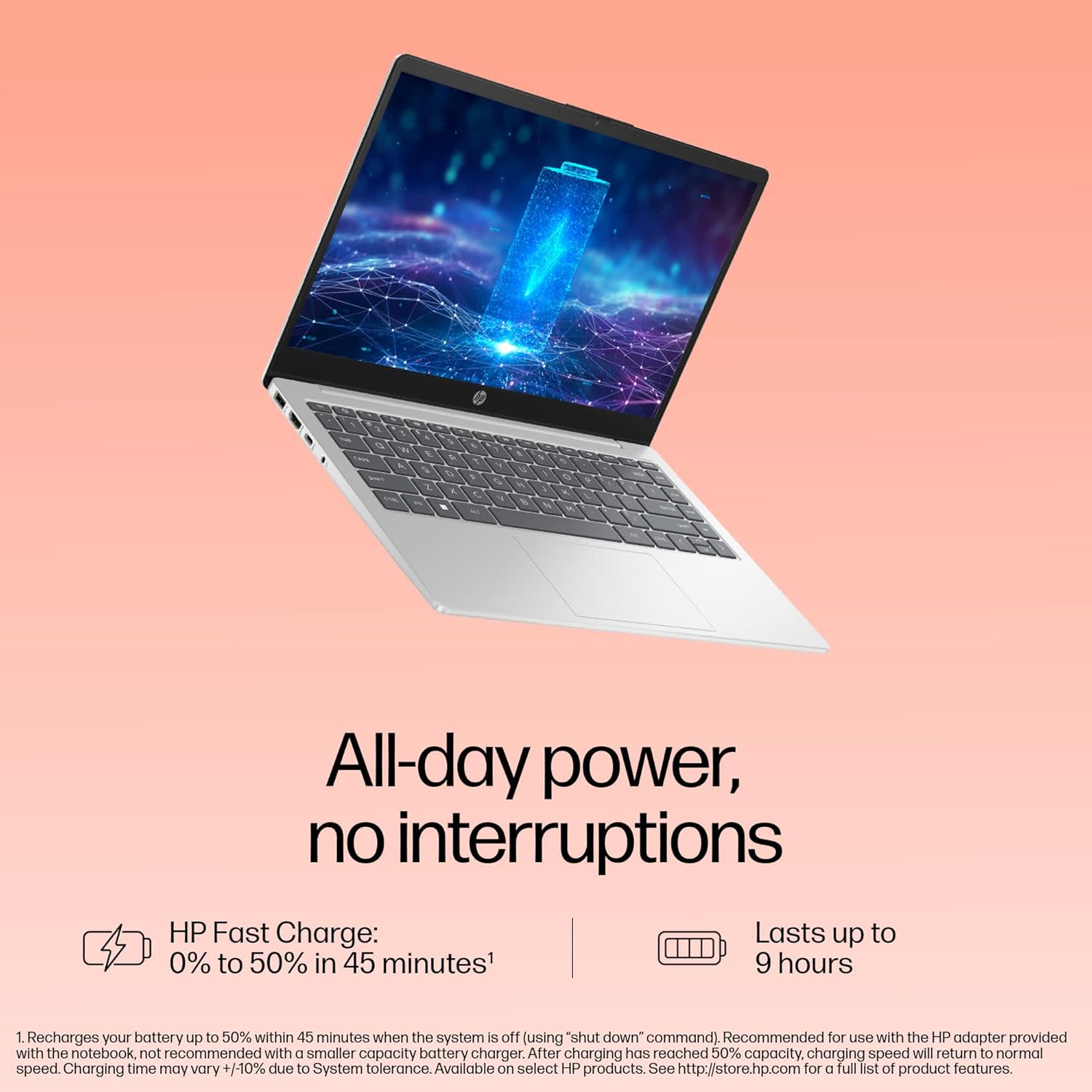 HP 14, 13th Gen Intel Core i5-1335U, 16GB DDR4, 512GB SSD, (Win 11, Office 21, Silver, 1.4kg), Anti-Glare, IPS, 14-inch(35.6cm) FHD Laptop, Intel Iris Xe Graphics, FHD Camera, Backlit KB, gr0001TU