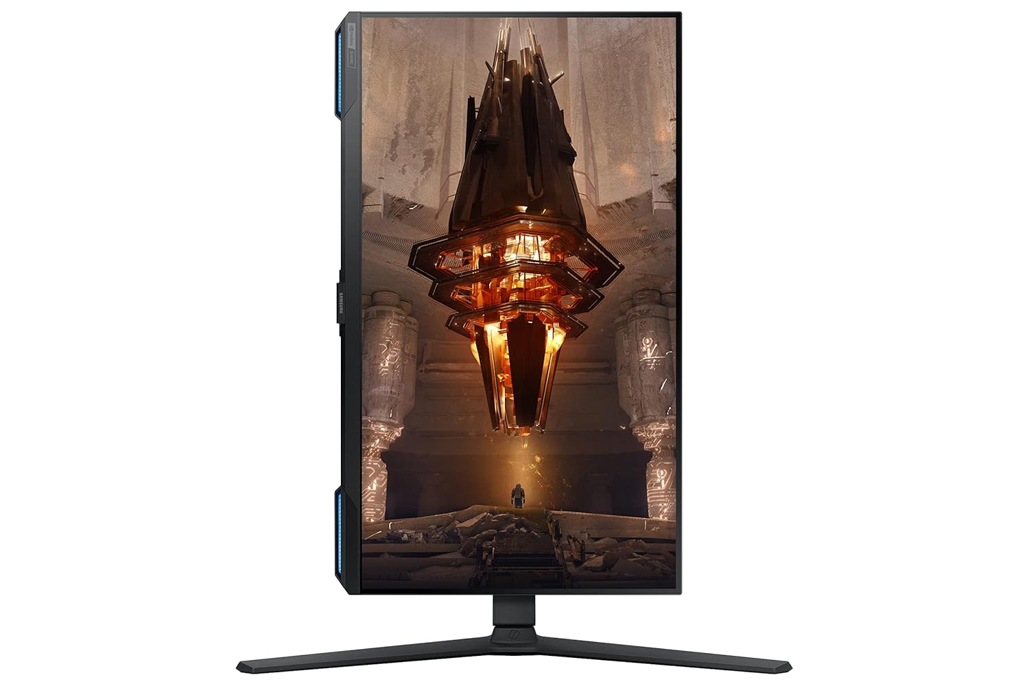 Samsung 28-inch(70.9cm) 4K UHD(3,840 x 2,160), IPS, Gaming, 144 Hz, 1ms, Flat Monitor, Smart TV, Height Adjustable Stand, Bezel-Less, HDR400, G-Sync Compatible (LS28BG702EWXXL, Black)