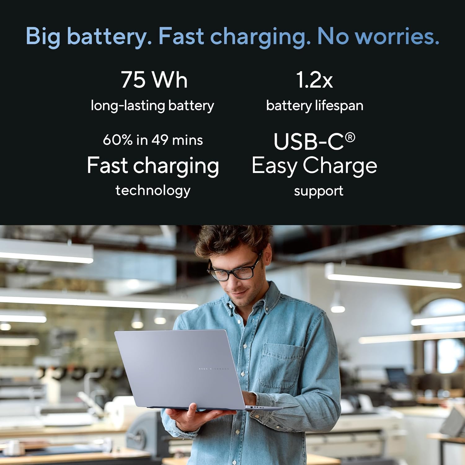 ASUS Vivobook S 16 OLED (2024), Intel Core Ultra 7 155H, Built-in AI, 16" 3.2K (40.64cm), 3200 x 2000 120Hz, (16GB/1TB SSD/Win 11/Intel Arc Graphics/MS Office 2021/Mist Blue/1.50Kg), S5606MA-MX751WS