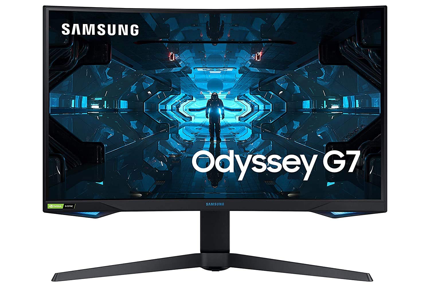 Samsung 32-Inch (80cm) 4K UHD Odyssey Neo G7 Gaming, 165 Hz, 1ms Curved Monitor, 3840 x 2160 Pixels, Mini-LED, Height Adjustable Stand, Matte Display, HDR2000, (LS32BG750NWXXL, Black)