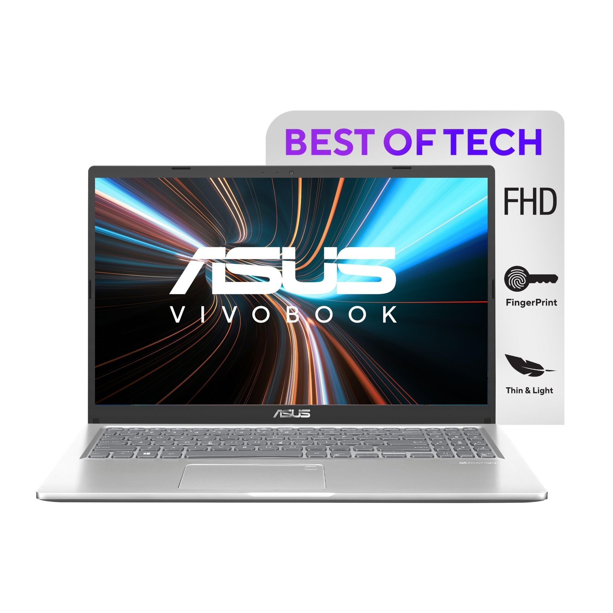 ASUS Vivobook 15, Celeron N4020, 15.6" (39.62 cms) HD, 60Hz, Thin and Light Laptop (8GBRAM/512GB SSD/Integrated Graphics/Windows 11/Office 2021/Silver/1.8 kg), X515MA-BR022WS