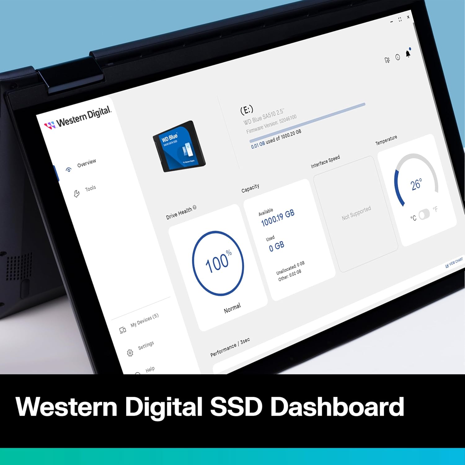 Western Digital WD Blue SA510 SATA 2TB, Up to 560MB/s, 2.5 Inch/7 mm, 5Y Warranty, Internal Solid State Drive (SSD)