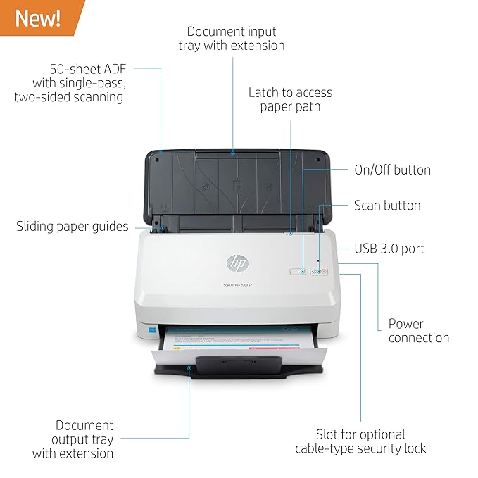 HP Scanjet Pro 2000 s2 Sheet-Feed Scanner - Zapnet.in