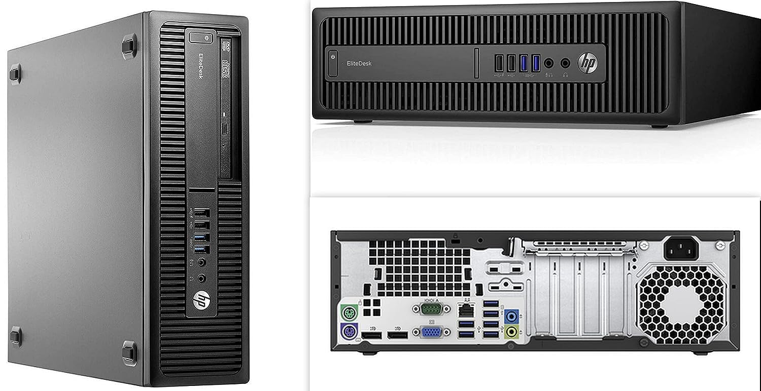 (Refurbished) Hp Elitedesk 800 G2 Sff (Core I5 6Th Gen/ 8Gb Ram/ 256Gb Ssd/Win-10 Pro) 1 Year Warranty - Black, Intel, Windows 10 Pro
