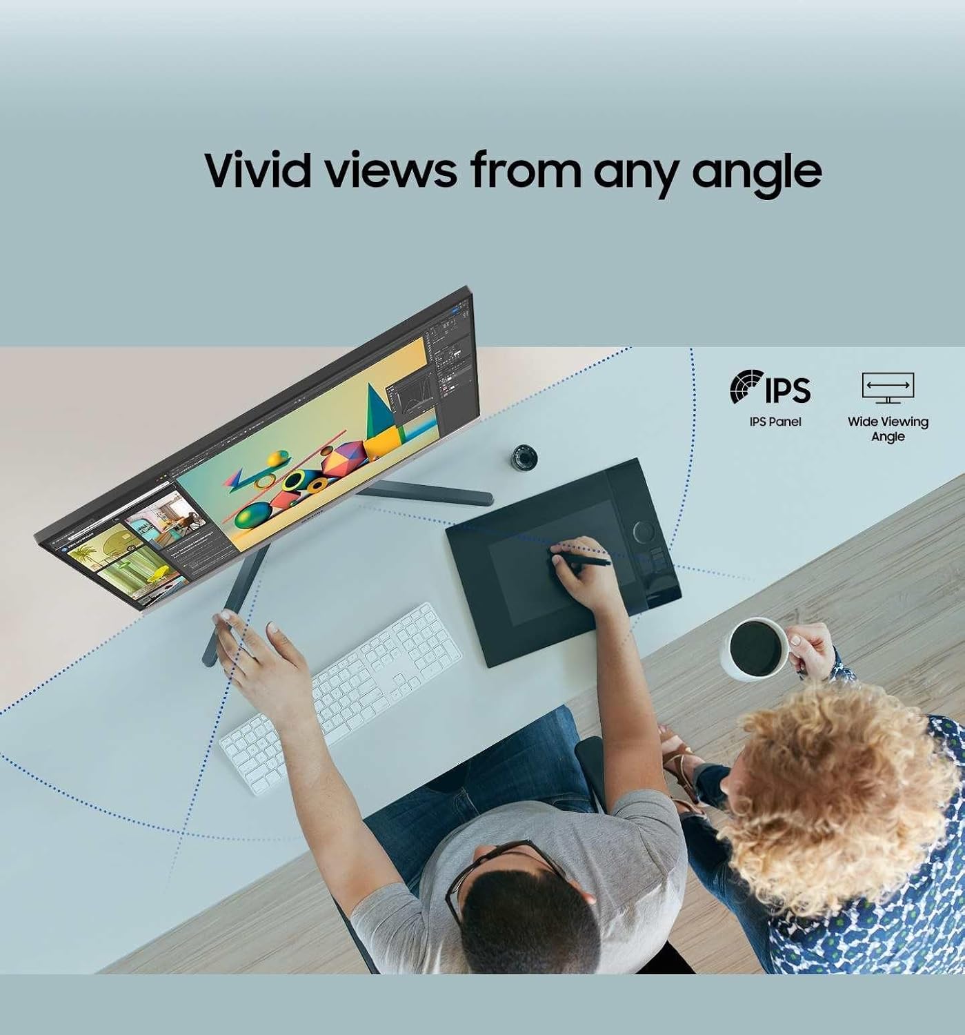 Samsung 27-inch (68.59cm) FHD, IPS, 100 Hz, 1920 x 1080 Flat Monitor, Bezel Less Design, AMD FreeSync, Flicker Free, HDMI, Display Port (LS27C330GAWXXL, Black)