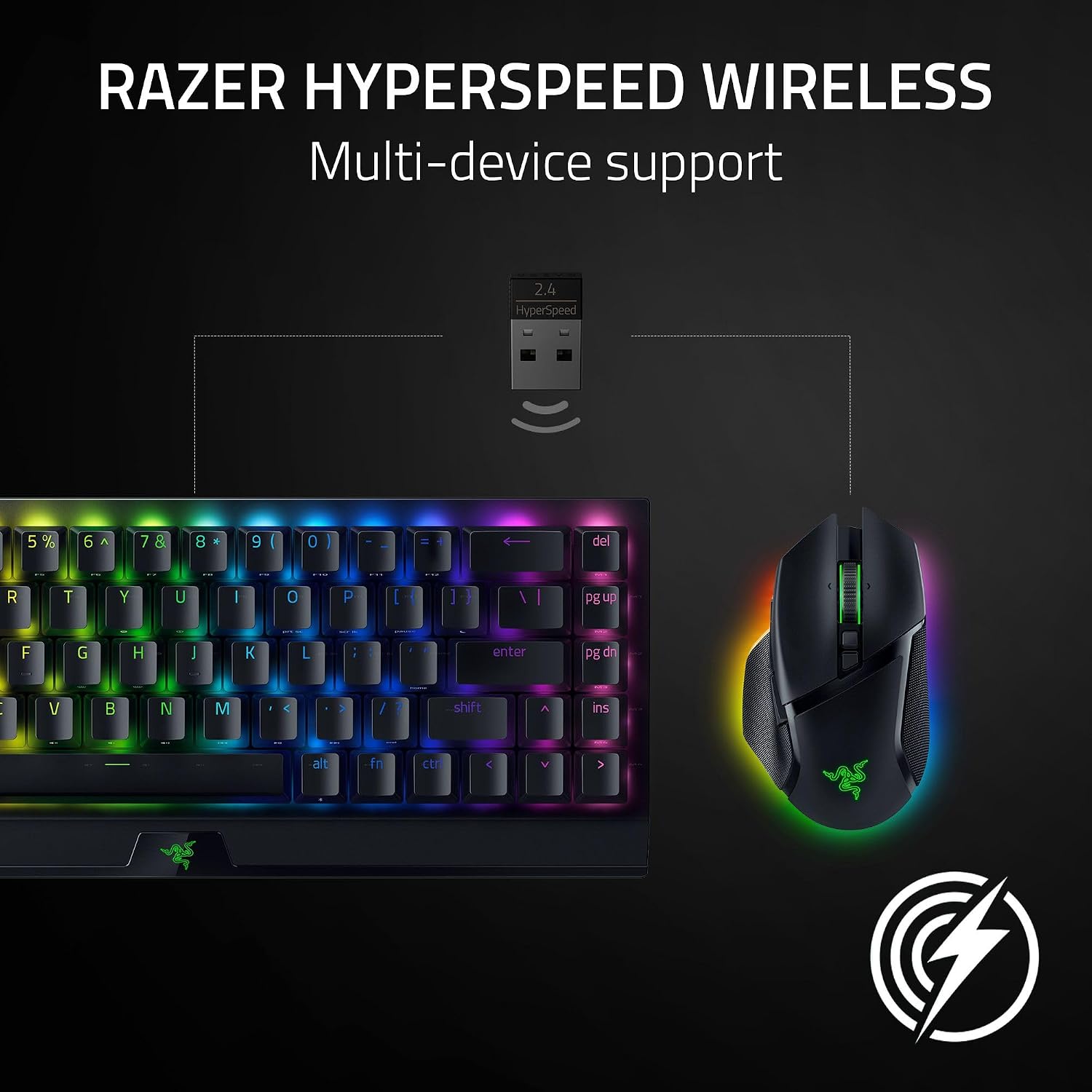 Razer Basilisk V3 Pro Smartchoice Ergonomic Wireless Gaming Mouse, HyperSpeed & Bluetooth, 30K DPI Sensor, 13 Programmable Buttons, RGB Lighting, HyperScroll Tilt Wheel, Long Battery Life