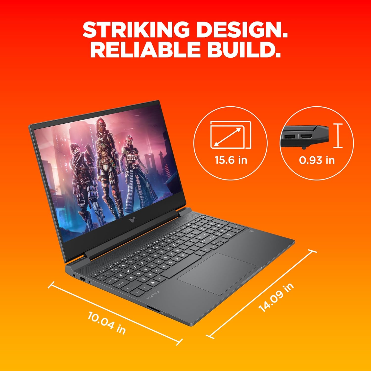 HP Victus Gaming Laptop, AMD Ryzen 5 5600H, 4GB AMD Radeon RX 6500M graphics, 15.6-inch (39.6 cm), FHD, IPS, 144Hz, 8GB DDR4, 512GB SSD, Backlit KB, B&O, Dual speakers (MSO, Silver, 2.37 kg), fb0108AX