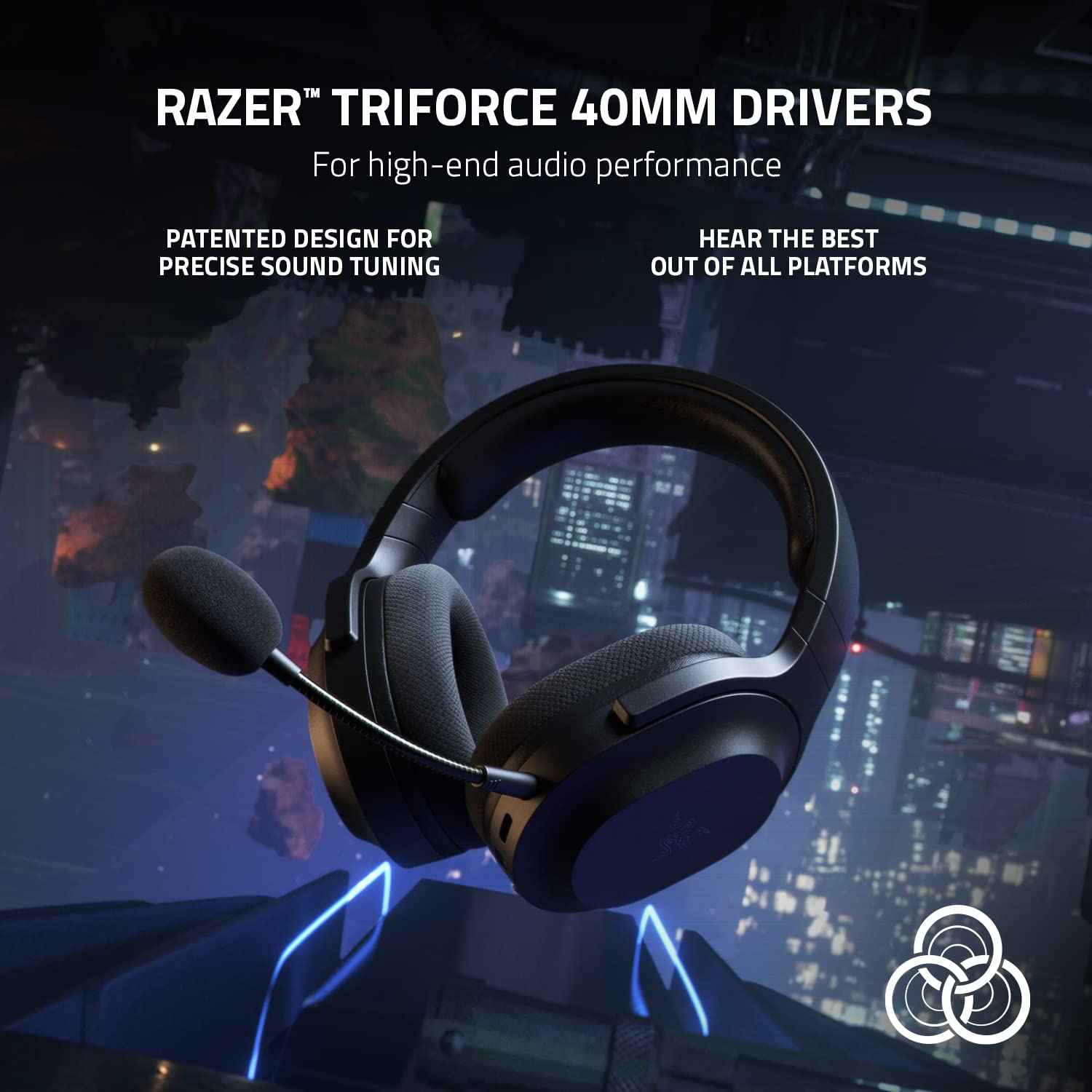 Razer Barracuda X 2022 Smartchoice Wireless Gaming Headset Dual Wireless Bluetooth 2 4GHz Lightweight Design 40mm Drivers Detachable Mic 50Hr Battery USB C Multi Platform PC PS5 Switch Mobile Black