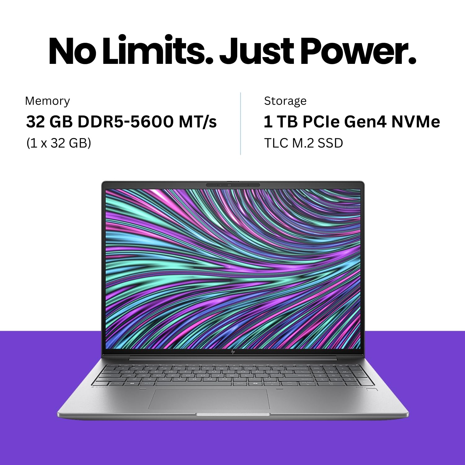 HP Laptop Ultra 7-155H, 32GB RAM, 1TB SSD, RTX 2000 Ada 8GB, Win 11 Pro, 16" WUXGA, 5MP+IR Cam, Fingerprint Sensor, Backlit Keyboard, Wi-Fi 6E, BT 5.3, 3-Year Warranty (A8WM9PT)