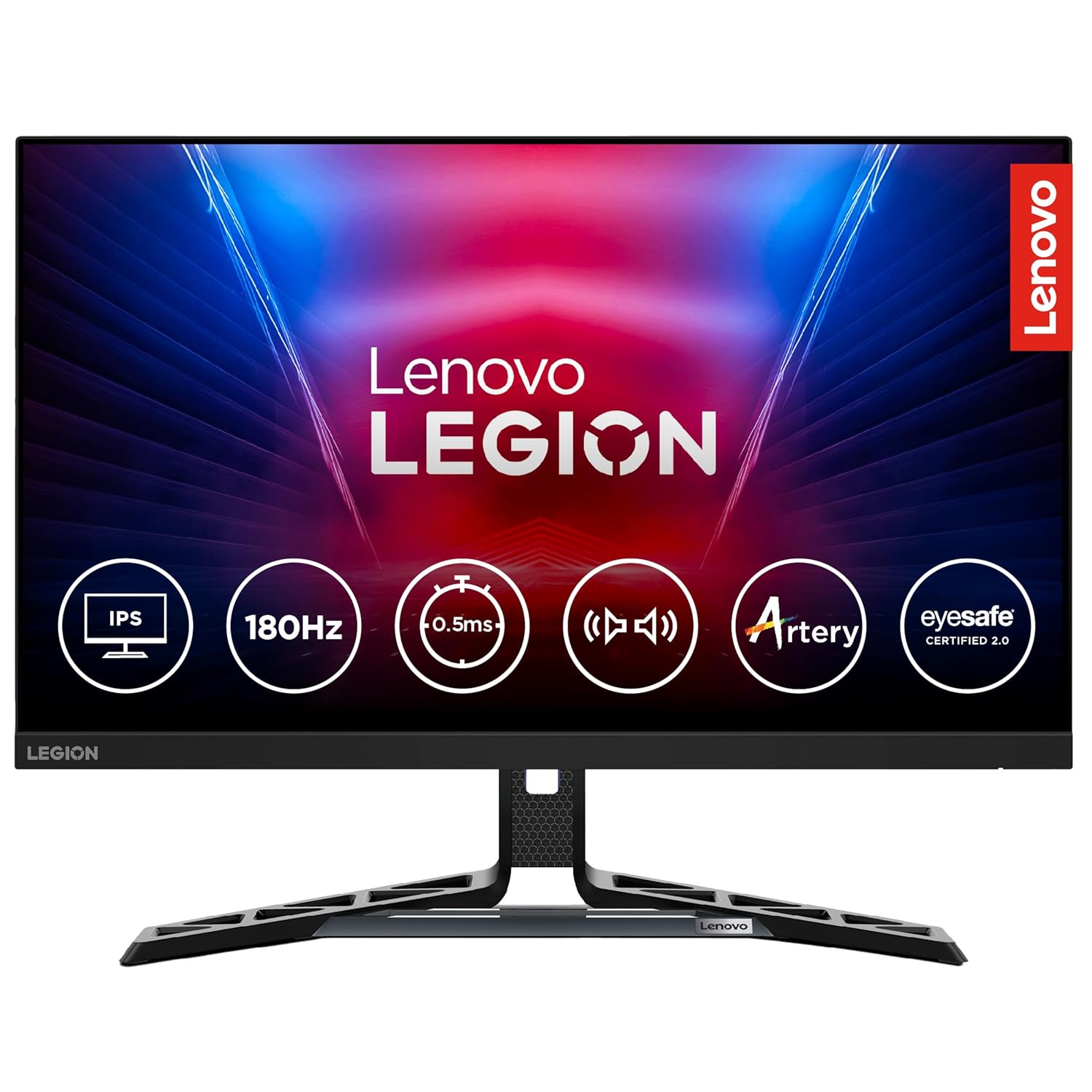 Lenovo Legion R27i-30 | 27 Inch (68.5cm) 165Hz LED Gaming Monitor | 0.5ms, AMD FreeSync, 99%sRGB, 90% DCI-P3, 3Wx2 Speaker, 2xHDMI 2.1,1xDP| Tilt, Swivel, Pivot, Height Adjust Stand, Black, 67B5GAC1IN
