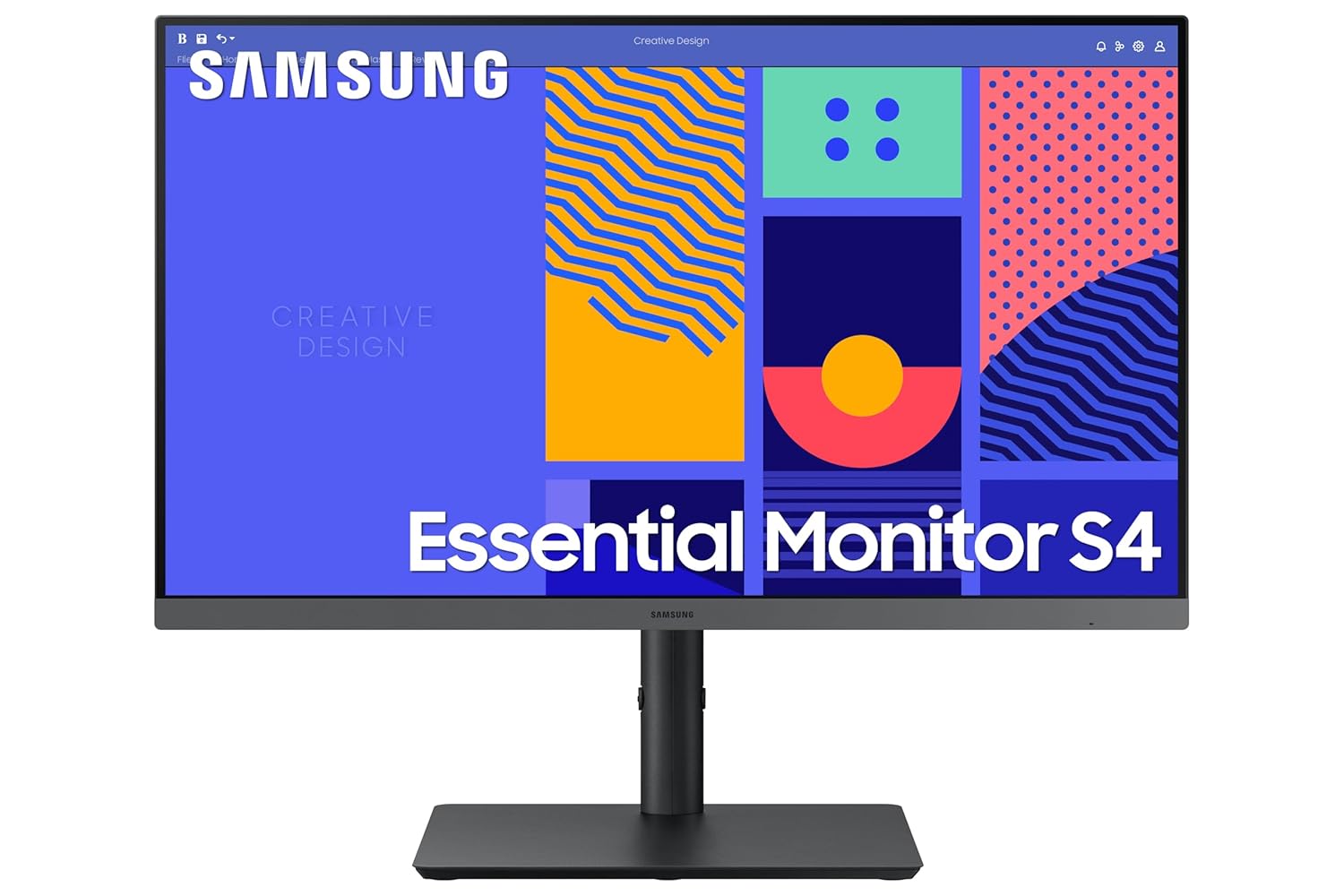 Samsung 24-inch Full HD IPS Panel, 1920x1080, 100 Hz, Height Adjustable Stand, Eye Saver Mode & Flicker Free Monitor, AMD FreeSync, Response Time 4 ms, D-Sub, DP, HDMI, USB Hub (LS24C430GAWXXL, Black)