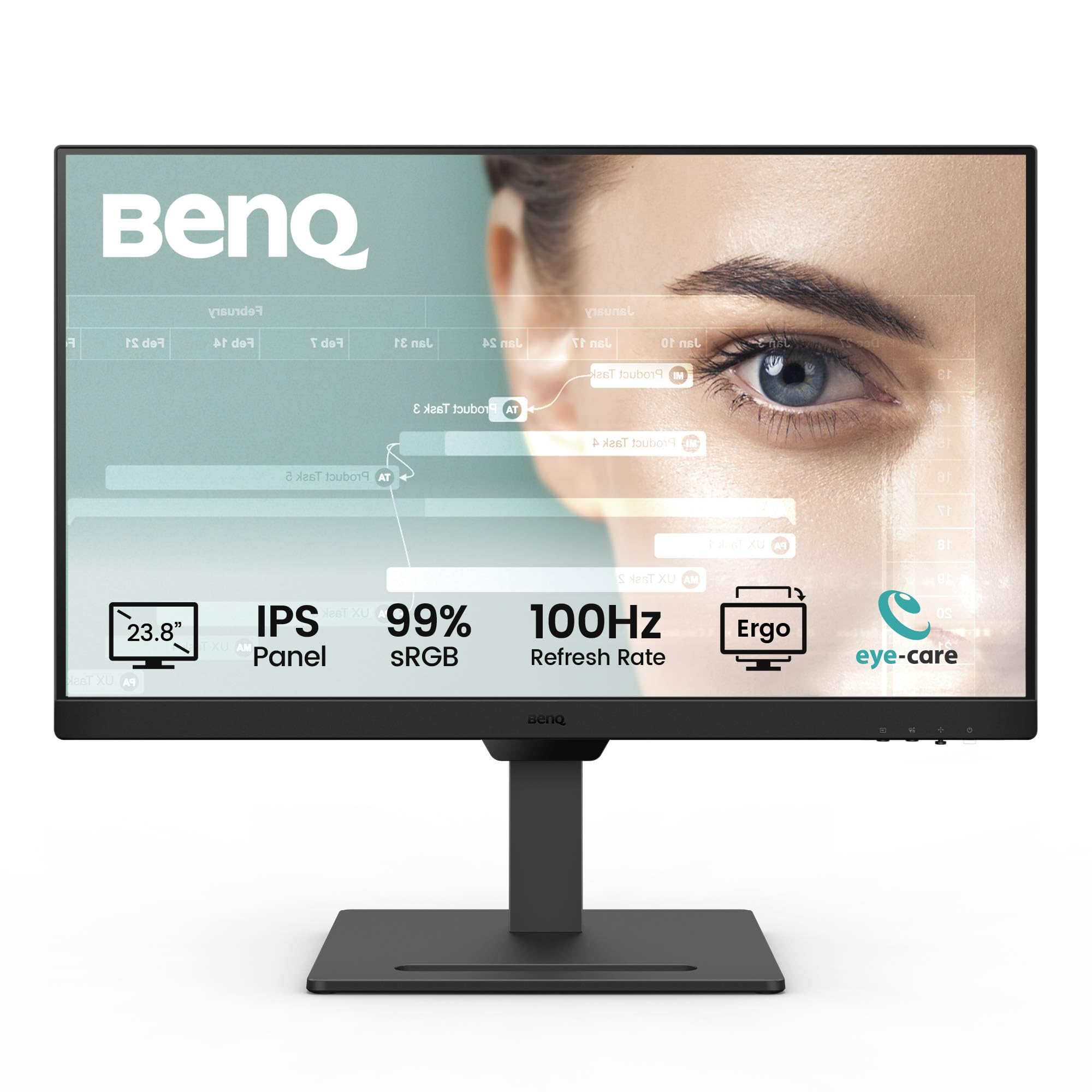 BenQ GW2790T 27 Inch 1300:1 CR 1080P FHD IPS Monitor|100Hz|99% Srgb|Height Adjustable|Ergo Design|VESA Mediasync|Dual HDMI|DP Port|Speakers|Eye-Careu|Eyesafe|B.I. Gen2|LBL+|Wall Mount (Black)