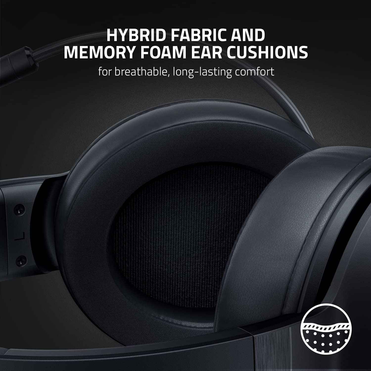 Razer Kraken V3 X - Ultra Light Comfort Triforce 40mm Drivers -7.1 Surround Sound - Hyperclear Cardioid Mic Powered Chroma RGB Wired HeadphonesUSB Gaming Over Ear Headset -RZ04-03750300-R3M1
