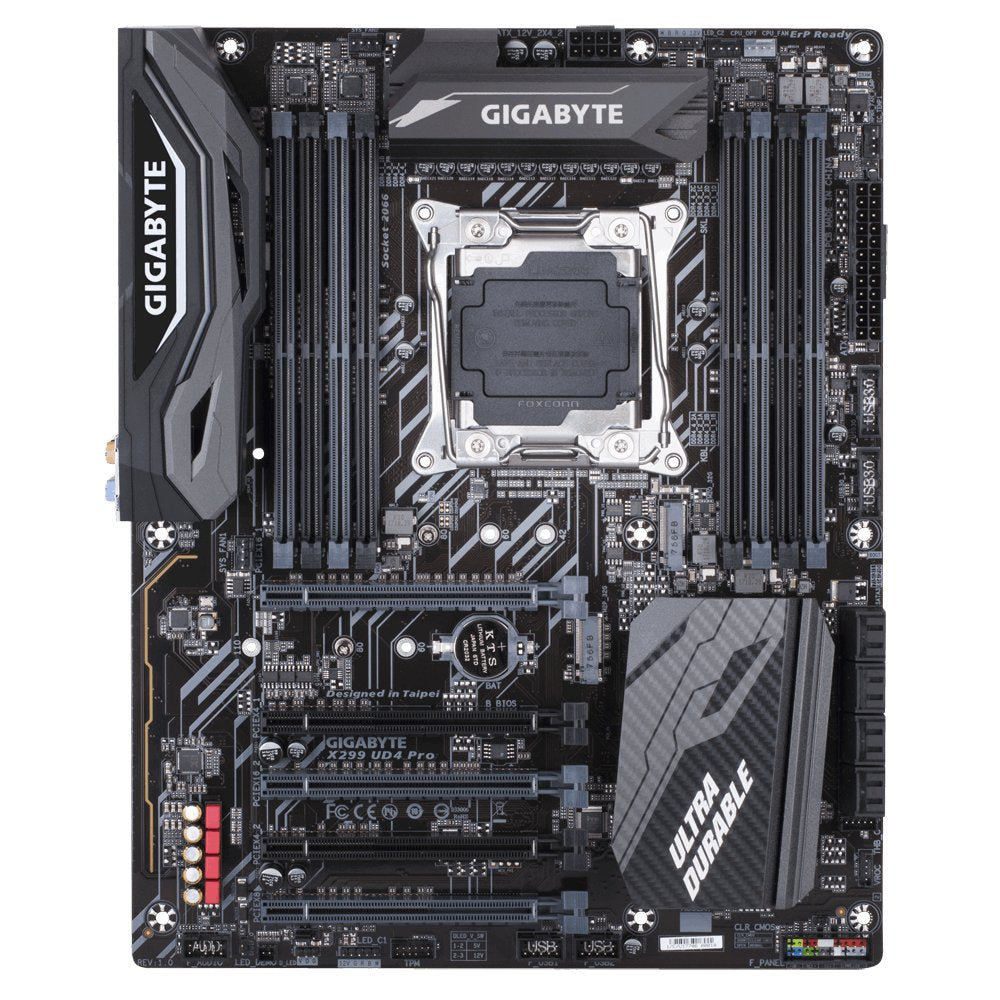 GIGABYTE X299 UD4 Pro Ultra Durable Motherboard with RGB Fusion, Digital LED Strip Support, Dual M.2, 120dB SNR ALC1220.