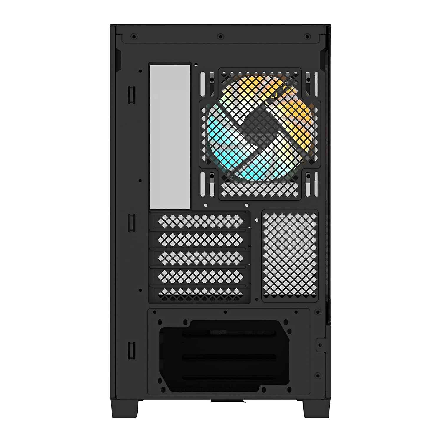 GIGABYTE GB-C201P Mid Tower Gaming Cabinet | High-Airflow Mesh Front Panel | Tempered Glass Side | ATX, Micro ATX, Mini ITX Support | USB 3.0 | Sleek Black Design | Clean Cable Management