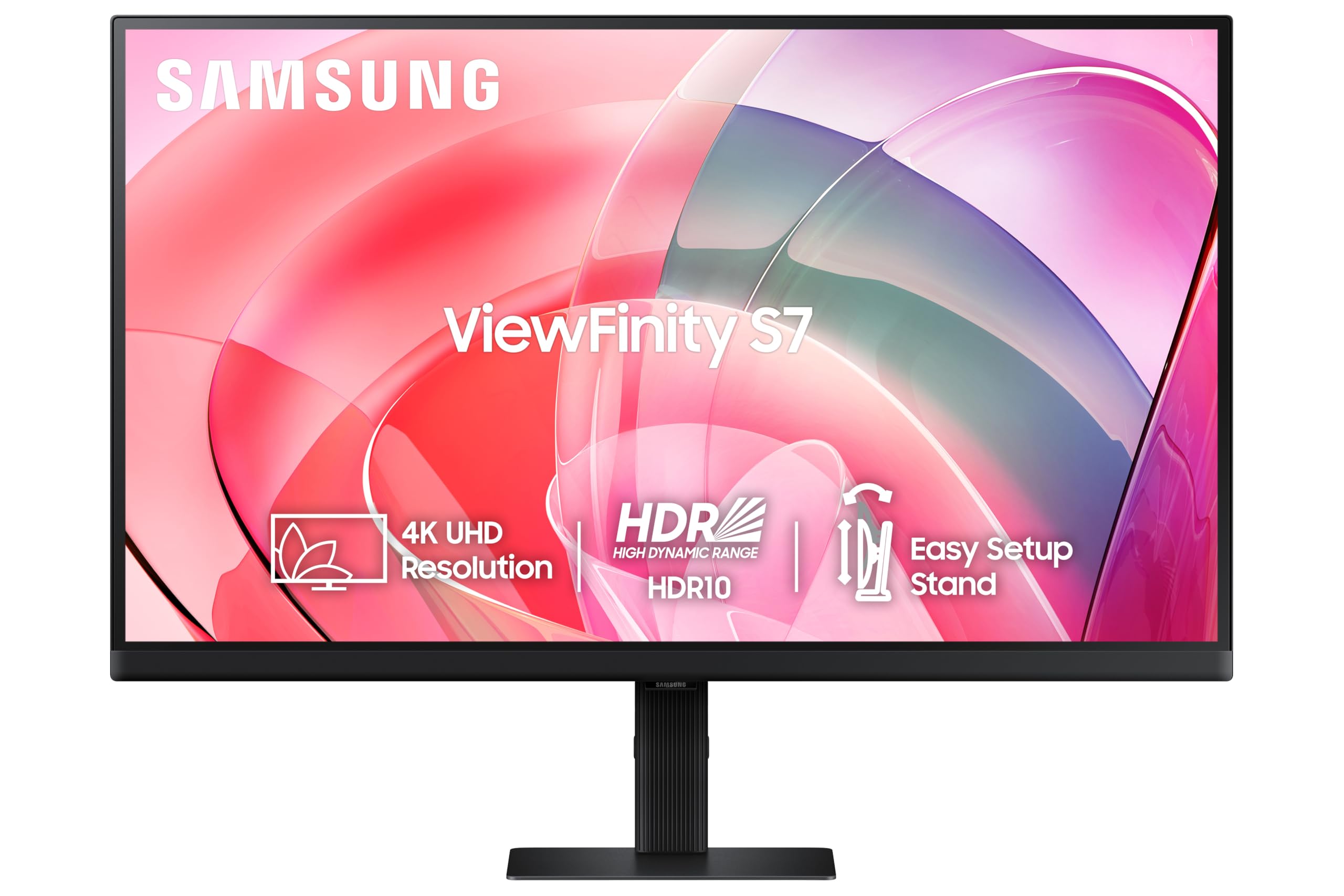 Samsung 27-inch(68.46cm) 4K UHD, Flat Monitor, IPS, Bezel Less Design, 1 Billion Colors, HDR10, FSC-Certified, Intelligent Eye Care, Energy Saving (LS27A700NWWXXL, Black)