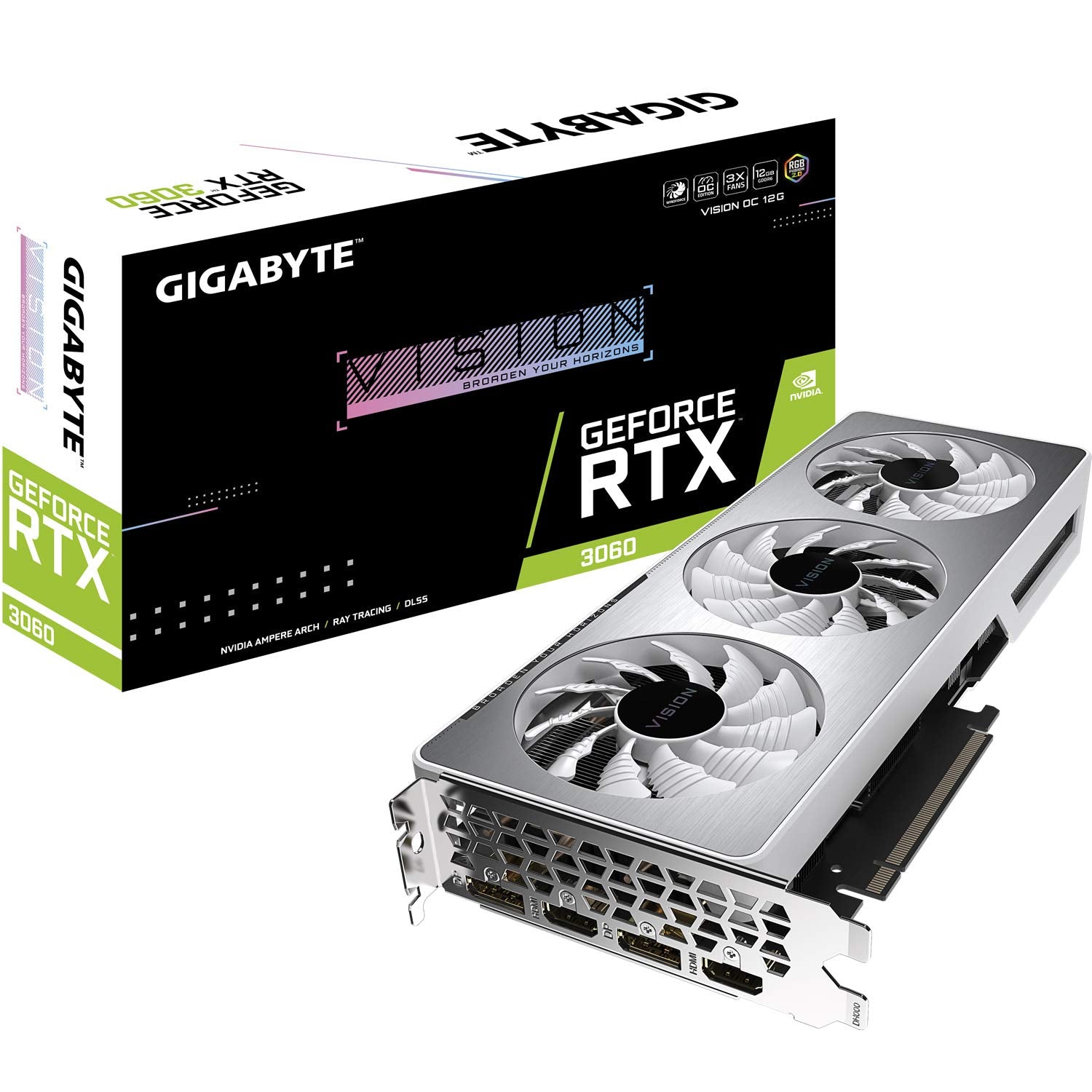 GIGABYTE NVIDIA GeForce RTX 3060 Vision OC 12GB GDDR6 Graphics Card (GV-N3060VISION OC-12GD, Graphics Card Interface: pci_e_x16)