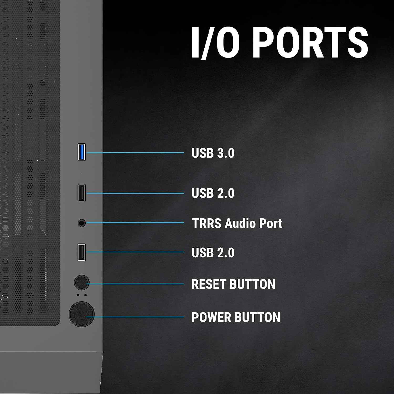 Ant Esports ICE- 270M 6F Mid-Tower Computer Case/Gaming Cabinet with Front Mesh Panel- Black | Support ATX, Micro-ATX, Mini-ITX | Pre-Installed 6 Static RGB Fans