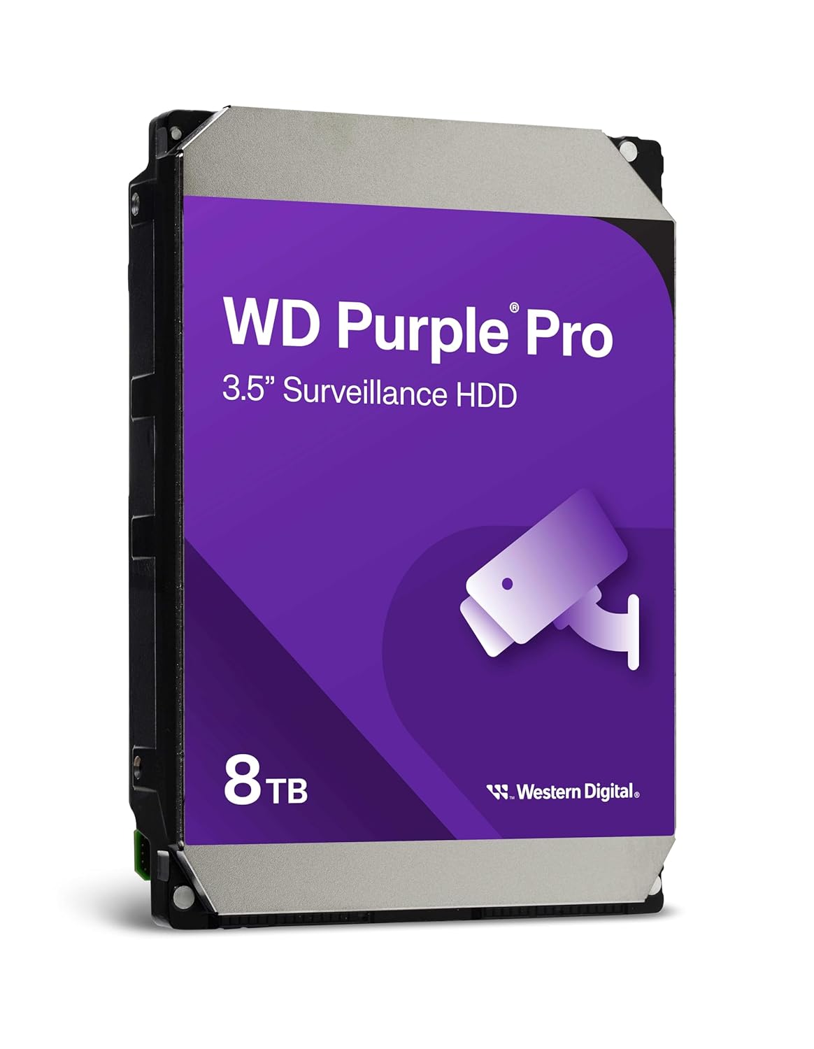 Western Digital 8TB WD Purple Pro Surveillance Internal Hard Drive HDD - SATA 6 Gb/s, 256 MB Cache, 3.5" - WD8002PURP