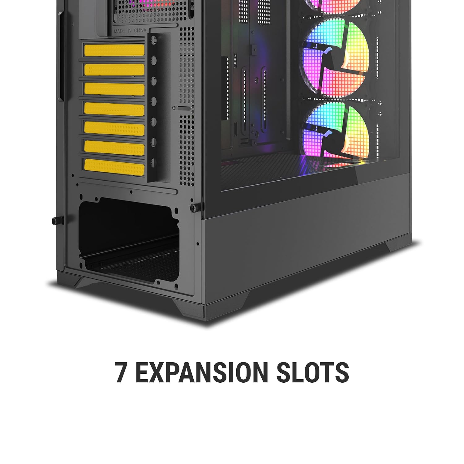 Ant Esports EVO 360 Mid-Tower Computer Case/Gaming Cabinet - Black | Pre-Installed 4 ARGB Fans