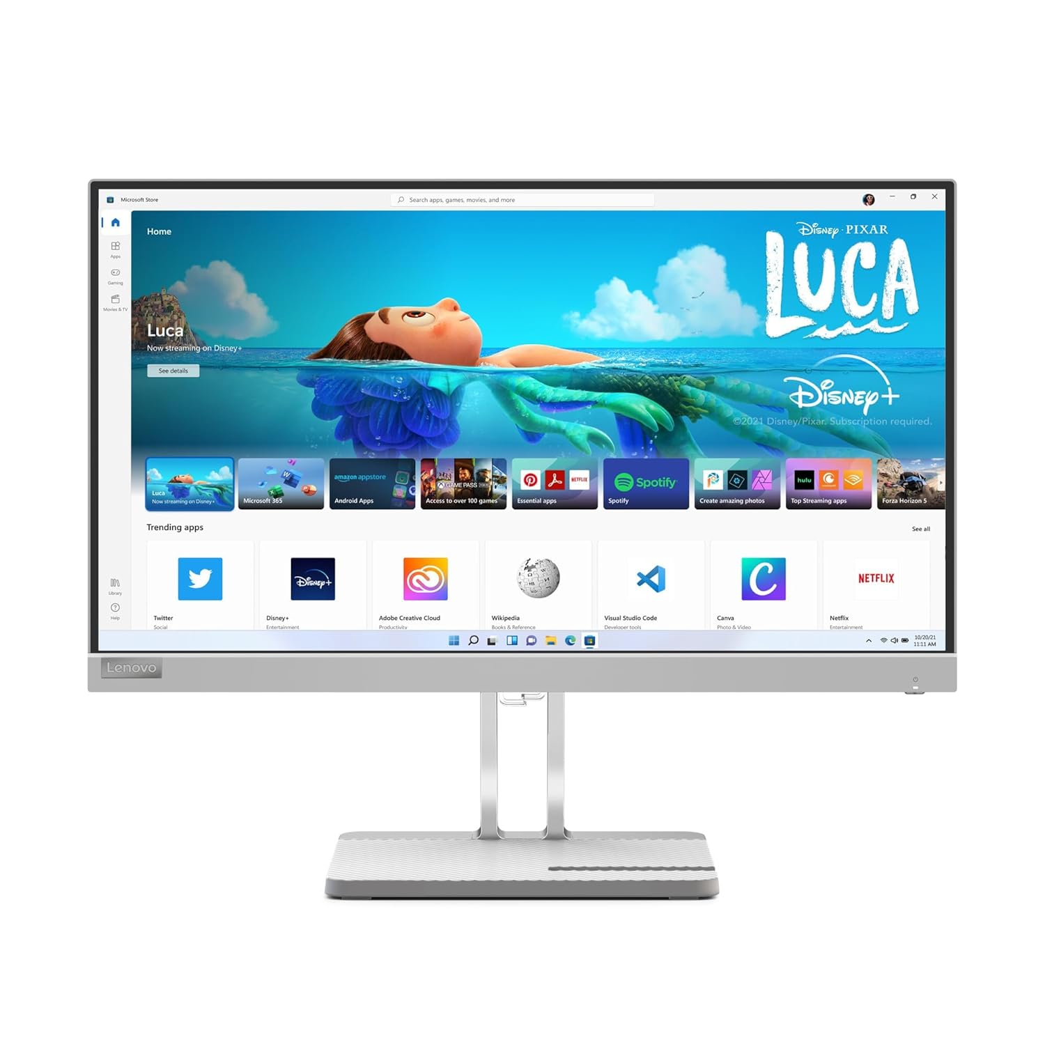 Lenovo L22e-40, 21.4 Inch (54.48 cm), FHD 1920x1080, 75Hz, Grey, 4ms, 16.7Mn Colors, AMD FreeSync, TUV Eye Comfort, Low Blue Light, Smart Display Customization Artery, HDMI Monitor