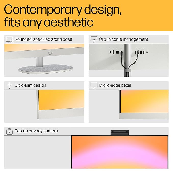 HP All-in-One PC 13th Gen Intel Core i7 27 inch(68.6cm) FHD 16GB RAM, 1TB SSD, Intel UMA Graphics, HP 710 White Wireless Keyboard and Mouse Combo (Win 11, MSO 21, Shell White, 6.72 Kg) 27-cr0403in - Zapnet.in