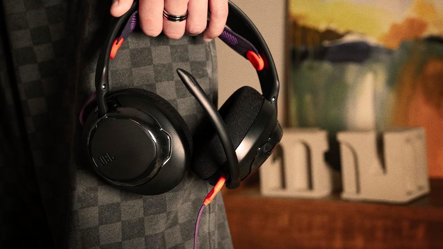 JBL Quantum 250 Wired Over-Ear Gaming Headphones, JBL Quantum Spatial Sound, Noise Cancelling Microphone, 3.5mm Cable, Compatible with Apple/PC/Xbox/PlayStation/Nintendo Switch, Black