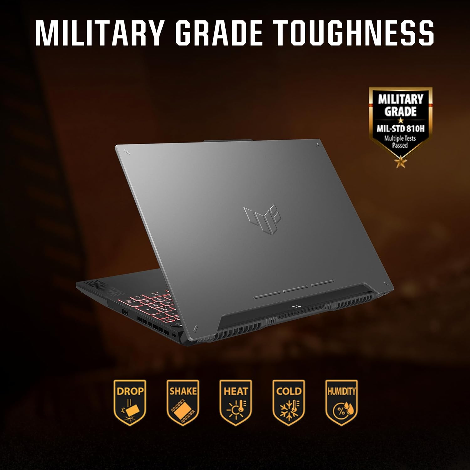 ASUS TUF Gaming A15, AMD Ryzen 9 8945H Gaming Laptop(NVIDIA RTX 4070-8GB/140W RGP/16GB RAM/1TB SSD/FHD/15.6"/144Hz/RGB KB/90WHr/Windows 11/Office 2021/Mecha Gray/2.20 Kg) FA507UI-LP066WS