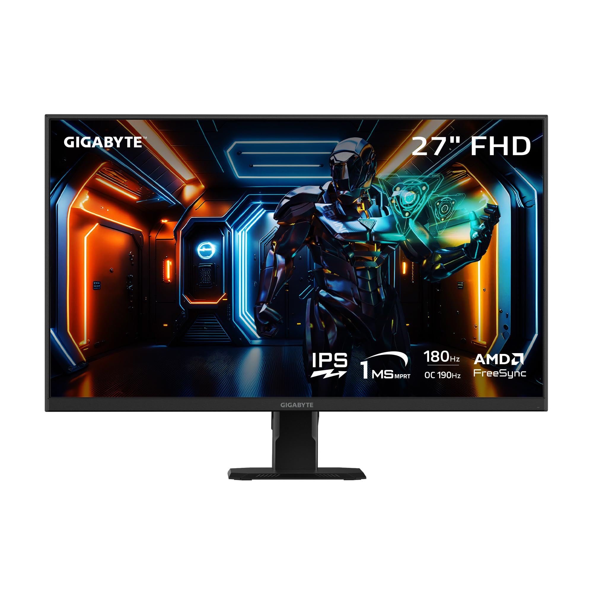 GIGABYTE GS27FC 27" 180Hz 1080P Gaming Monitor, 1920 x 1080 VA 1500R Display, 1ms (MPRT) Response Time, HDR Ready, FreeSync Premium, 1x Display Port 1.4, 2X HDMI 2.0,Black