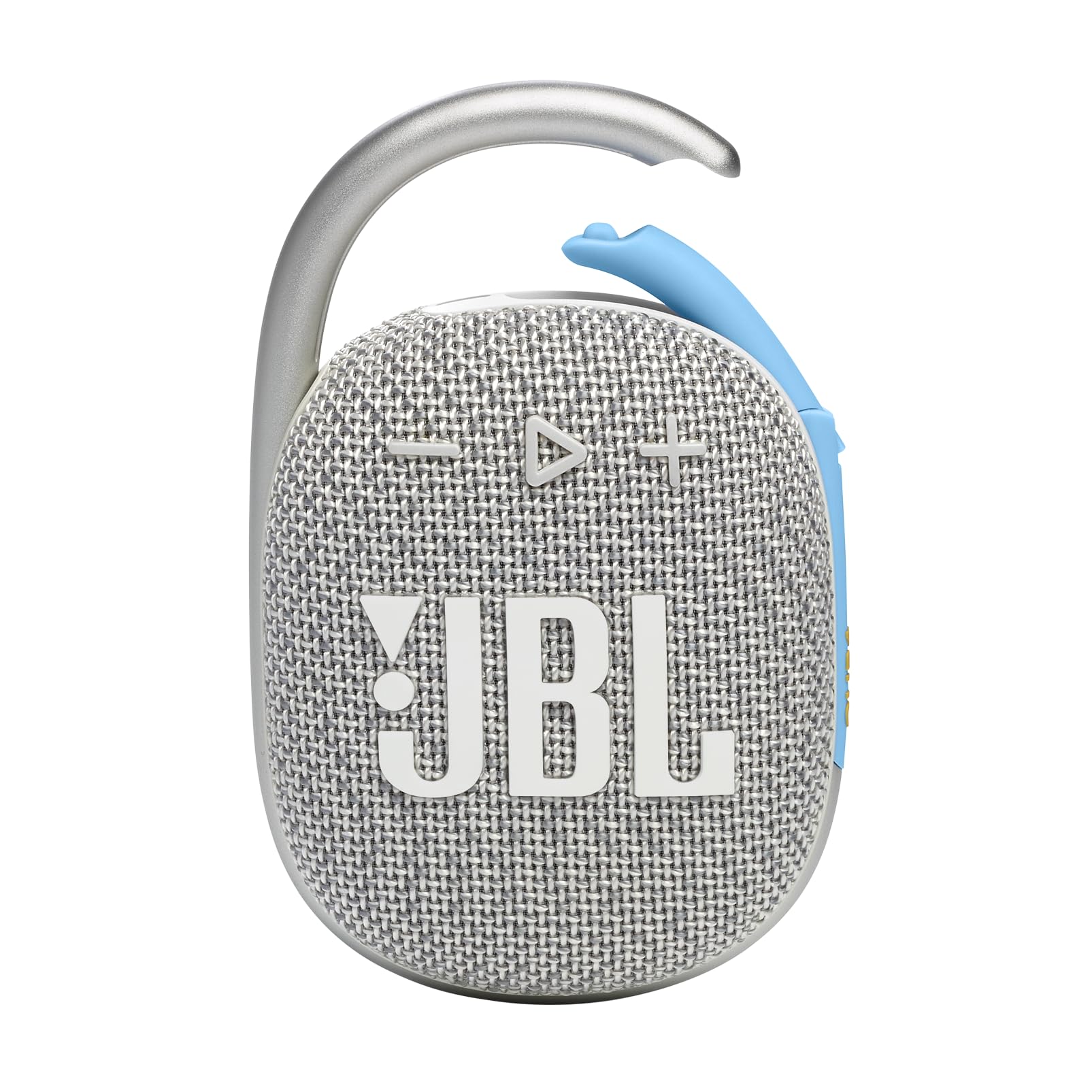JBL Clip 4 Eco - Ultra-Portable Waterproof and Dustproof Bluetooth Speaker, big audio & punchy bass, made with 90% post-consumer recycled plastic, Integrated carabiner, Up to 10 Hours of Play (White)