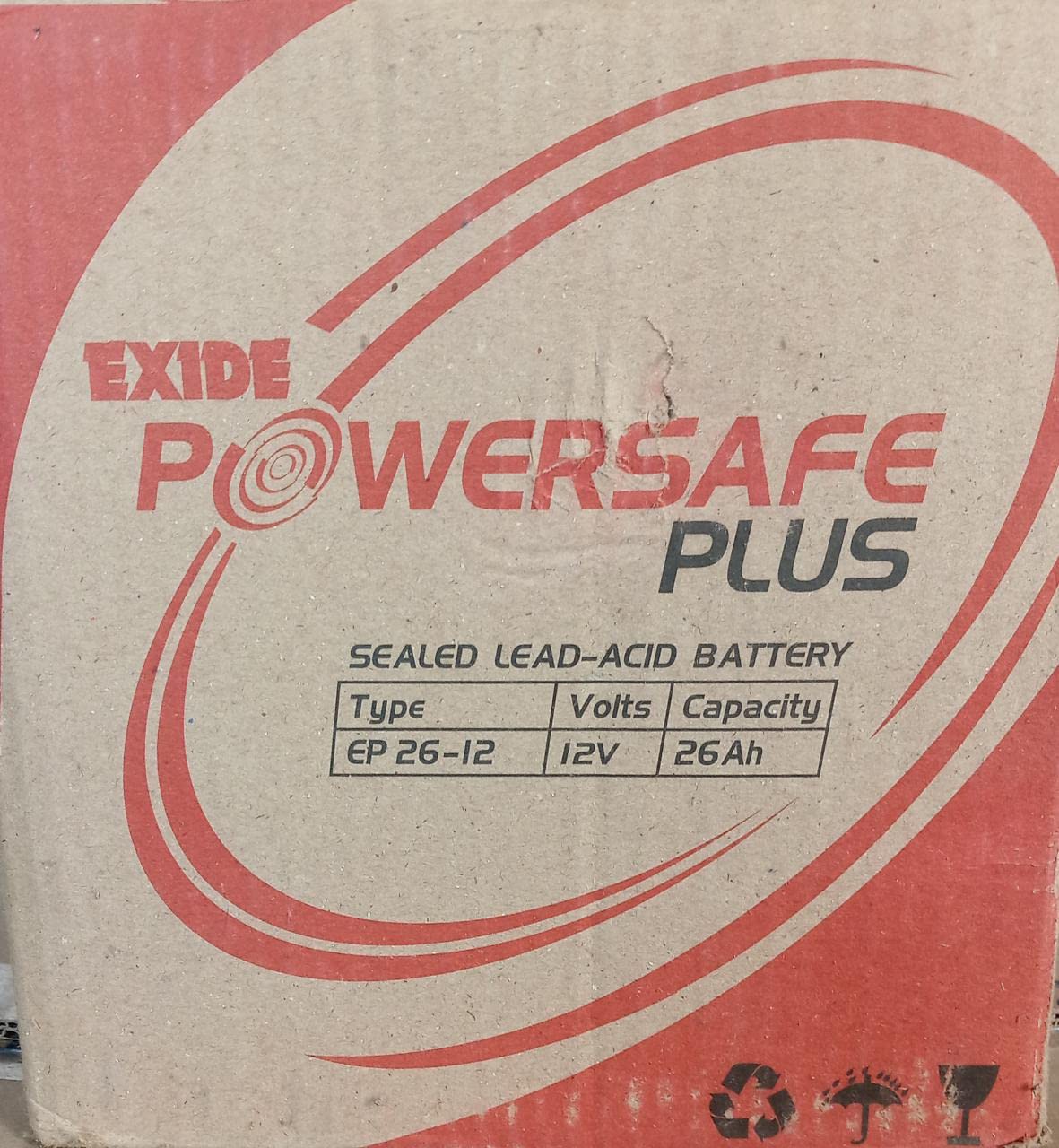 Exide 12v 26AH PowerSafe Sealed Battery - UPS, Solar