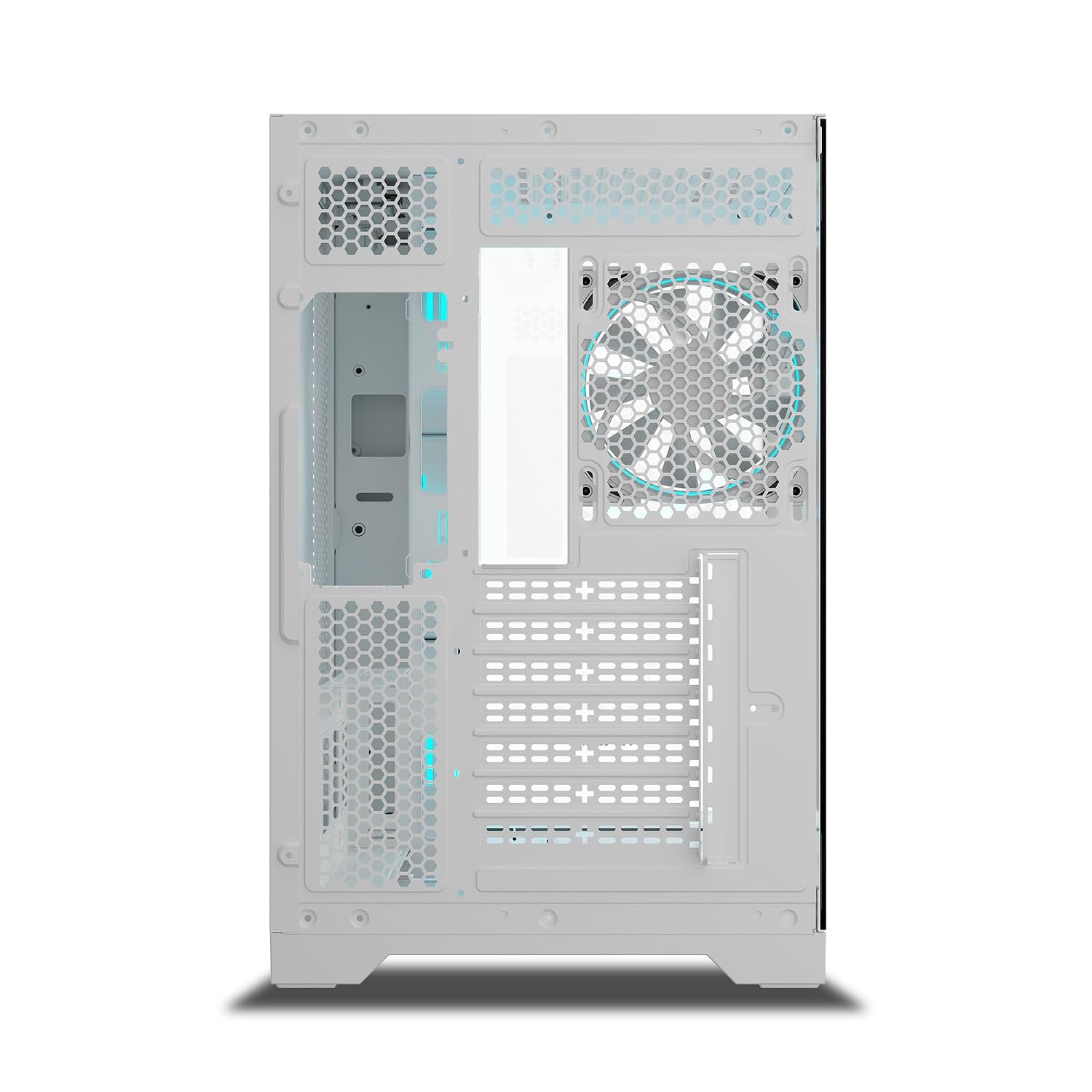 Ant Esports Crystal ARC Mid-Tower Computer Case/Gaming Cabinet - White |Front Curved Glass|Support ATX, Micro-ATX, Mini-ITX | Pre-Installed 4 ARGB-PWM Fans