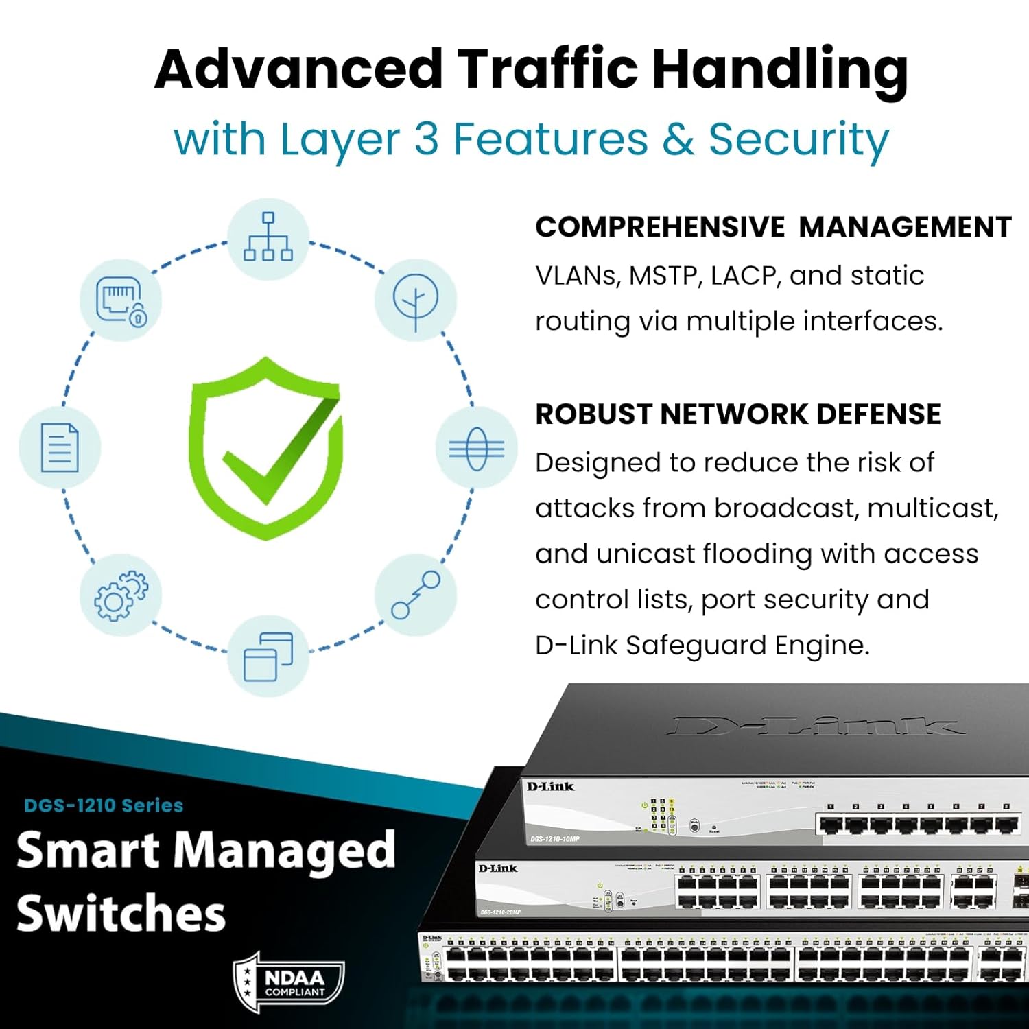 D-Link Business DGS-1210-10 10-Port Gigabit Web Smart Switch Including 2 Gigabit SFP Ports