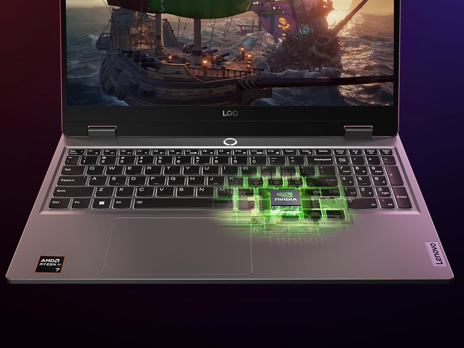 Lenovo LOQ 2024, AMD Ryzen 5 7235HS, NVIDIA RTX 3050-6GB, 24GB RAM, 512GB SSD, FHD IPS 144Hz 300Nits, 15.6"/39.6cm, Windows 11, Office 21, Grey, 2.4Kg, 83JC0078IN, 100% sRGB,1Yr ADP Free Gaming Laptop