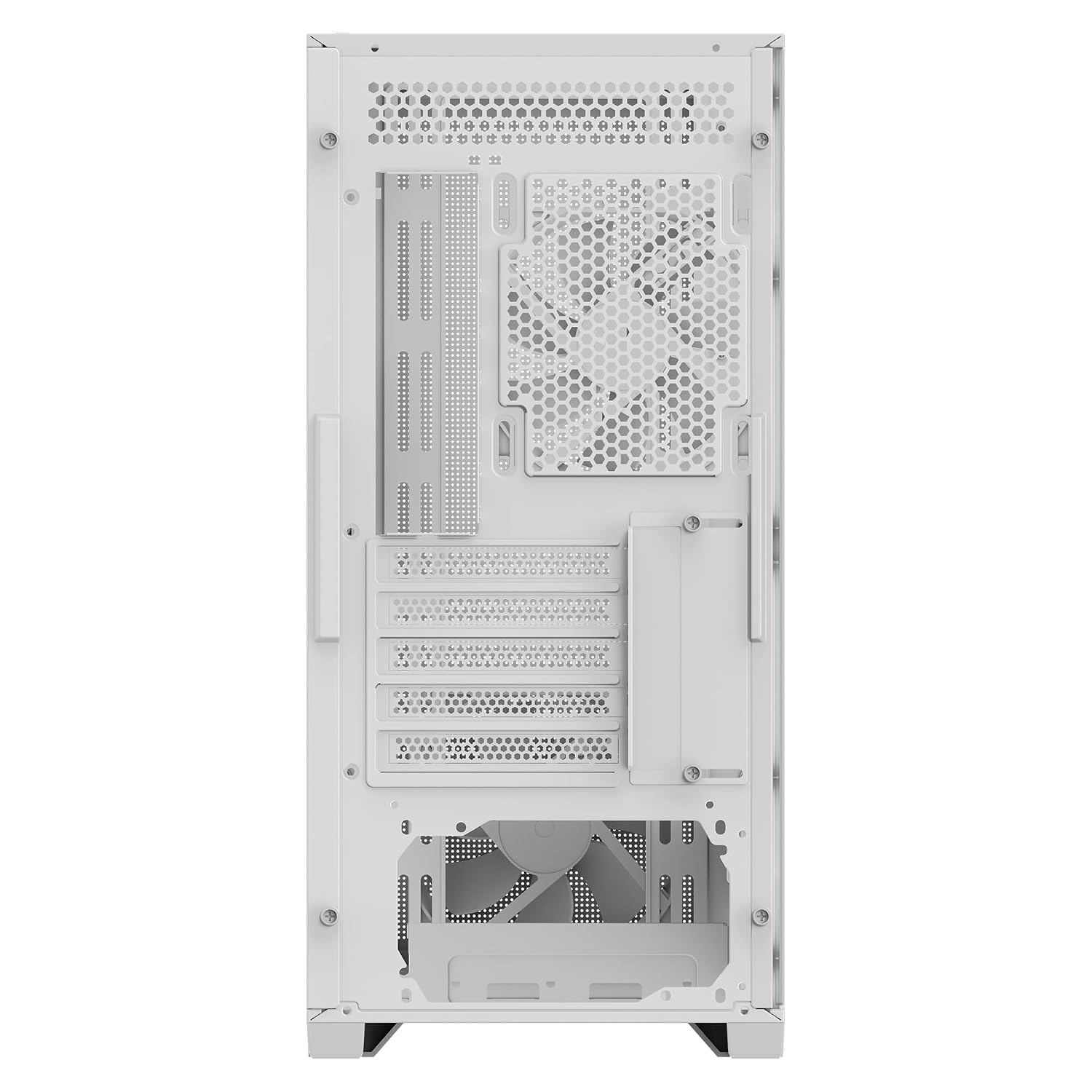 GIGABYTE C102 Glass ICE - White Mid Tower PC Gaming Case, Tempered Glass, PSU Shroud, 2X 120mm Fans (GB-C102GI)