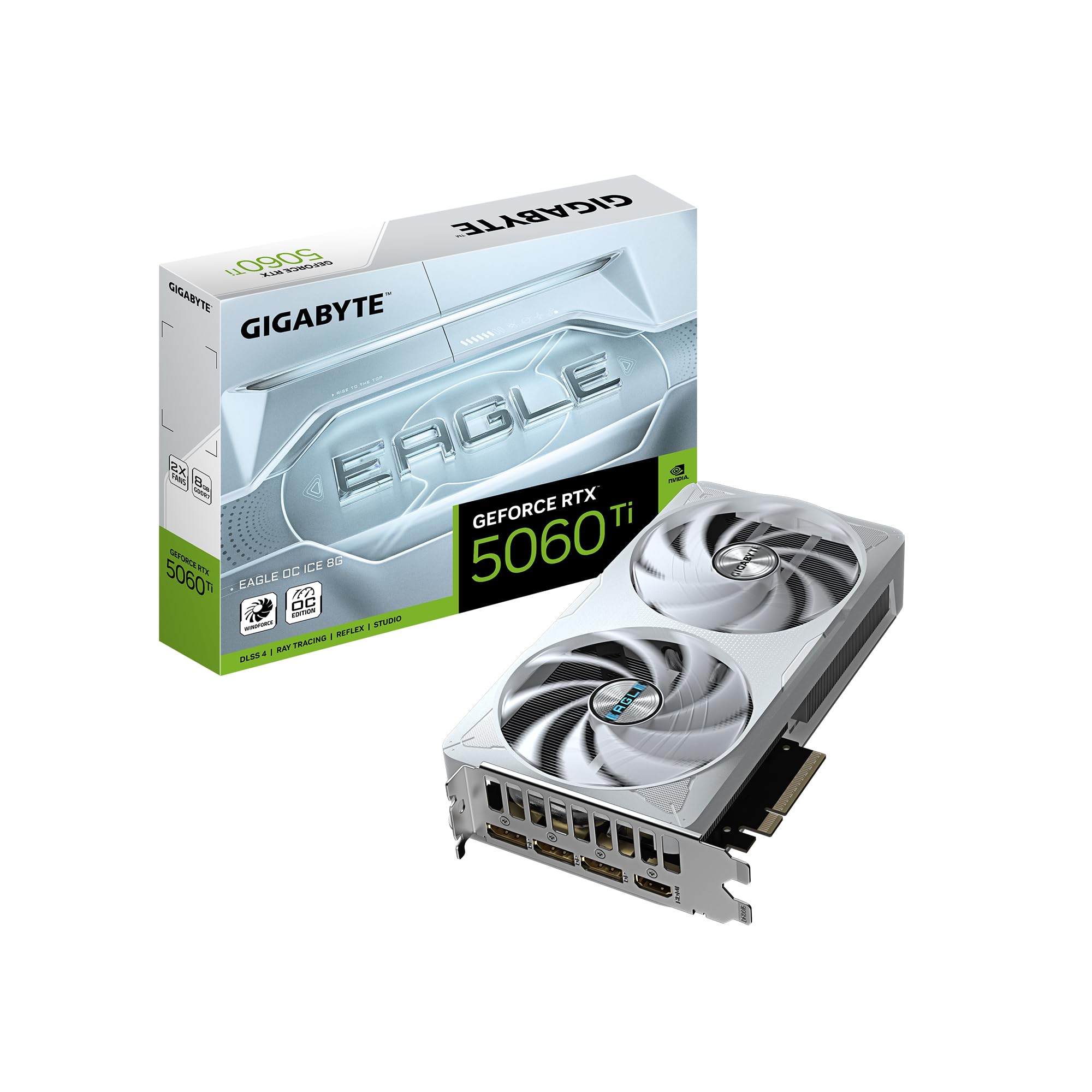 GIGABYTE GeForce RTX 5060 Ti WINDFORCE MAX OC 8G Graphics Card, 8GB 128-bit GDDR7, PCIe 5.0, WINDFORCE Cooling System, GV-N506TWF2MAX OC-8GD Video Card