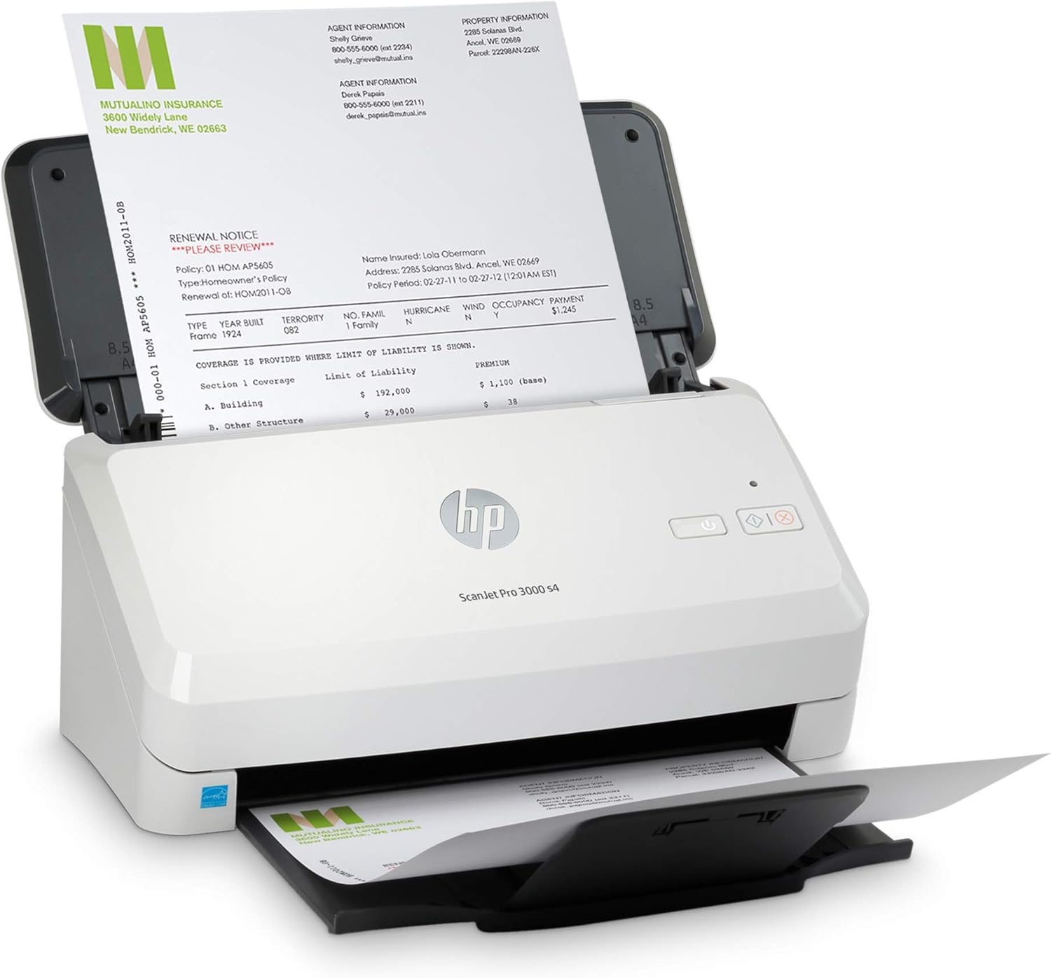 HP ScanJet Pro 3000 s4 Sheet-Feed Scanner (6FW07A), Light Grey, Small - Zapnet.in