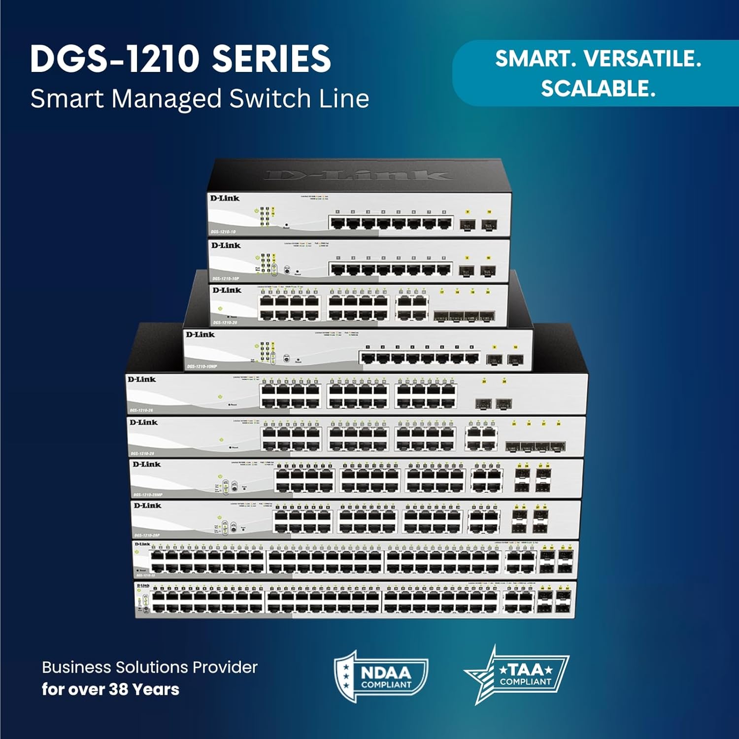 D-LINK DGS-1210-10P 8-Port 10/100/1000M PoE with 2 Combo SFP ports Web Smart Switch
