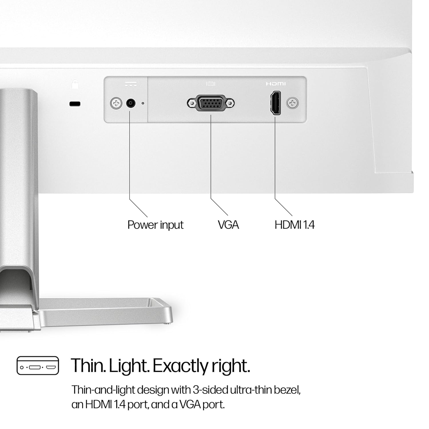 HP Series 5 23.8 inch FHD Monitor - 524sw, 23.8inch(60.5cm),FHD(1920 x 1080),3-Sided Micro-Edge Bezel, Thin & Light, 300 nits,100 hz, Eye Ease,2.5kg