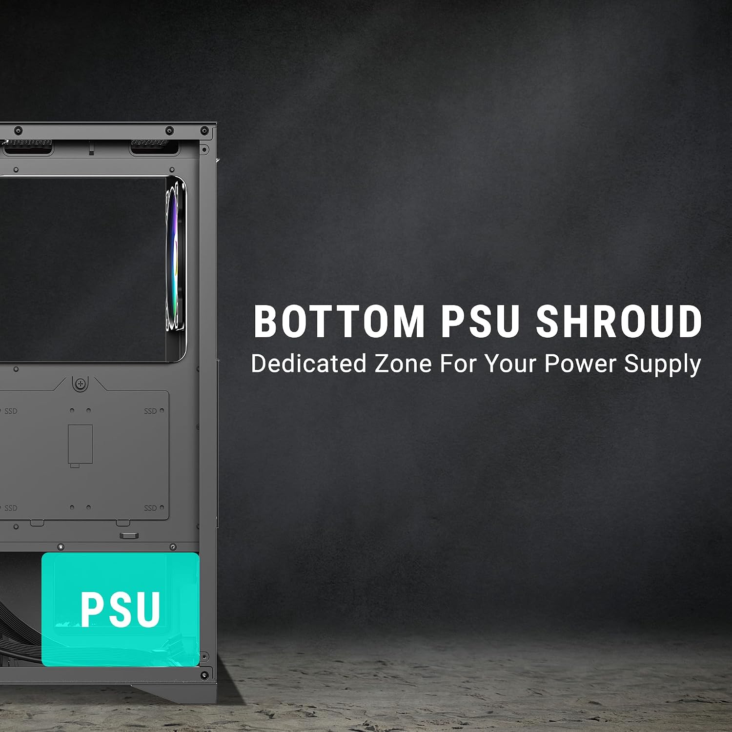 Ant Esports ICE- 270M 6F Mid-Tower Computer Case/Gaming Cabinet with Front Mesh Panel- Black | Support ATX, Micro-ATX, Mini-ITX | Pre-Installed 6 Static RGB Fans