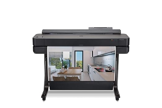 HP DesignJet T650 Large Format 36-inch Plotter Printer, with Roll Cover, Auto Sheet Feeder, Media Bin & Stand (5HB10A) Black - Zapnet.in