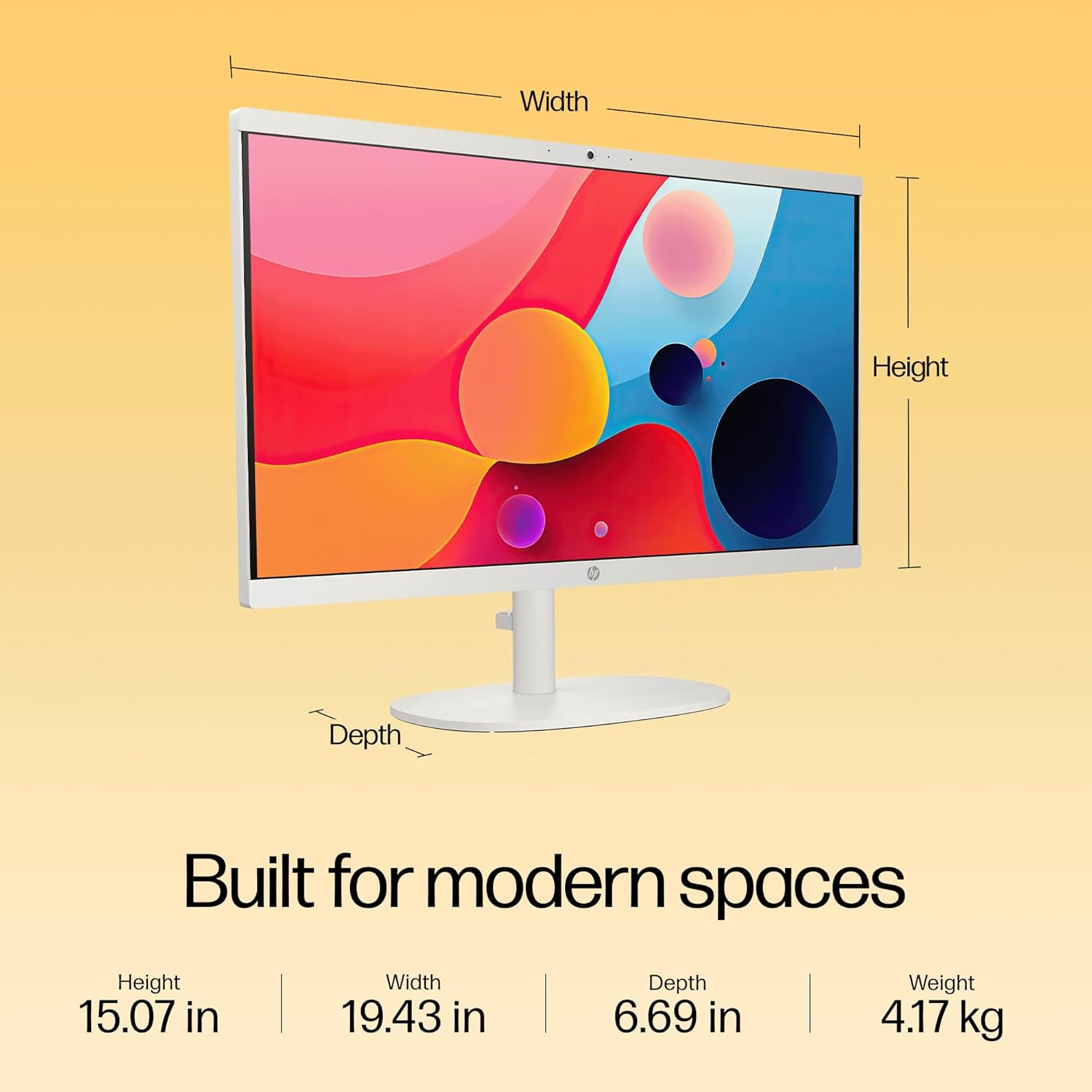 HP All-in-One, Intel N200 (8GB DDR5, 512GB SSD) 21.45'' (54.5 Cm), FHD, Win11, White, 4.17 Kg, Intel UHD Graphics, 720P HD Camera W/Privacy Shutter, Dual Speakers, Dg0154In - Zapnet.in