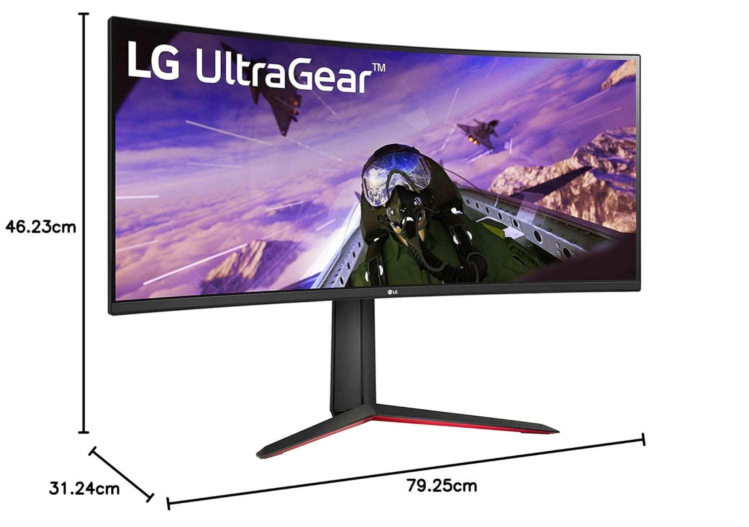 LG Electronics Ultragear 21:9 Curved Gaming LED Monitor 86.42 Cm (34 Inch),Qhd 3440 X 1440,5Ms,160Hz,AMD Freesync Premium,HDR 10,Srgb 99%,Height Adjust Stand,Dp,Hdmi,Speaker,Headphone Out,34Gp63A