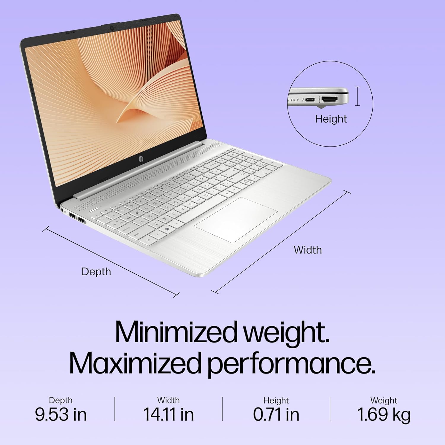 HP 15s, 12th Gen Intel Core i3-1215U, 8GB DDR4, 1TB SSD, Anti-Glare, Micro-Edge, 15.6-inch(39.6cm) FHD Laptop, Intel UHD Graphics, Full-Size KB (Win 11, Office 21, Silver, 1.69kg) fq5328TU