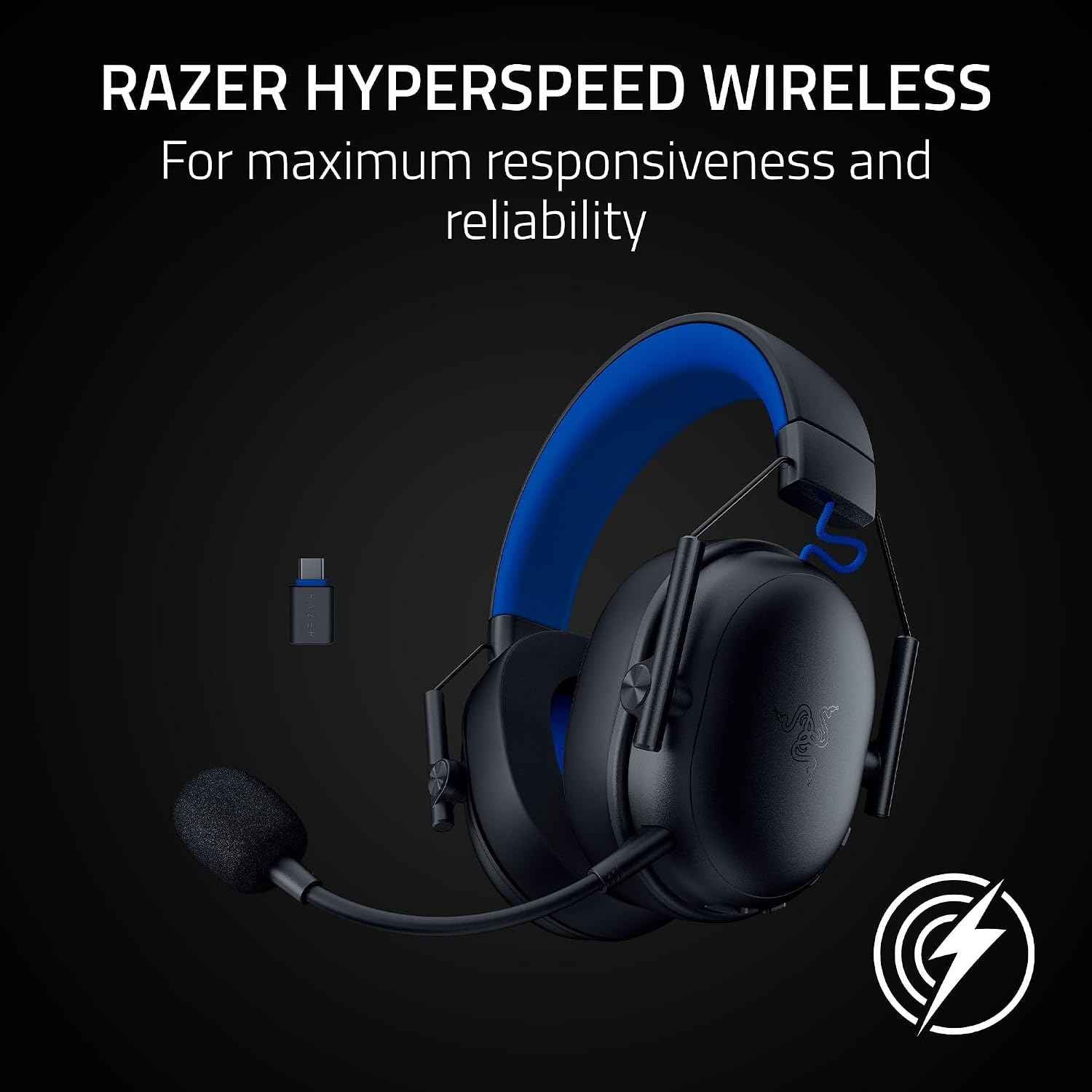 Razer BlackShark V3 X HyperSpeed Wireless Gaming Headset for PS5: 50mm Drivers - Cardioid Microphone - 2.4GHz, Bluetooth - Works with PC, Mac, Nintendo Switch, Smartphone - Long Battery Life