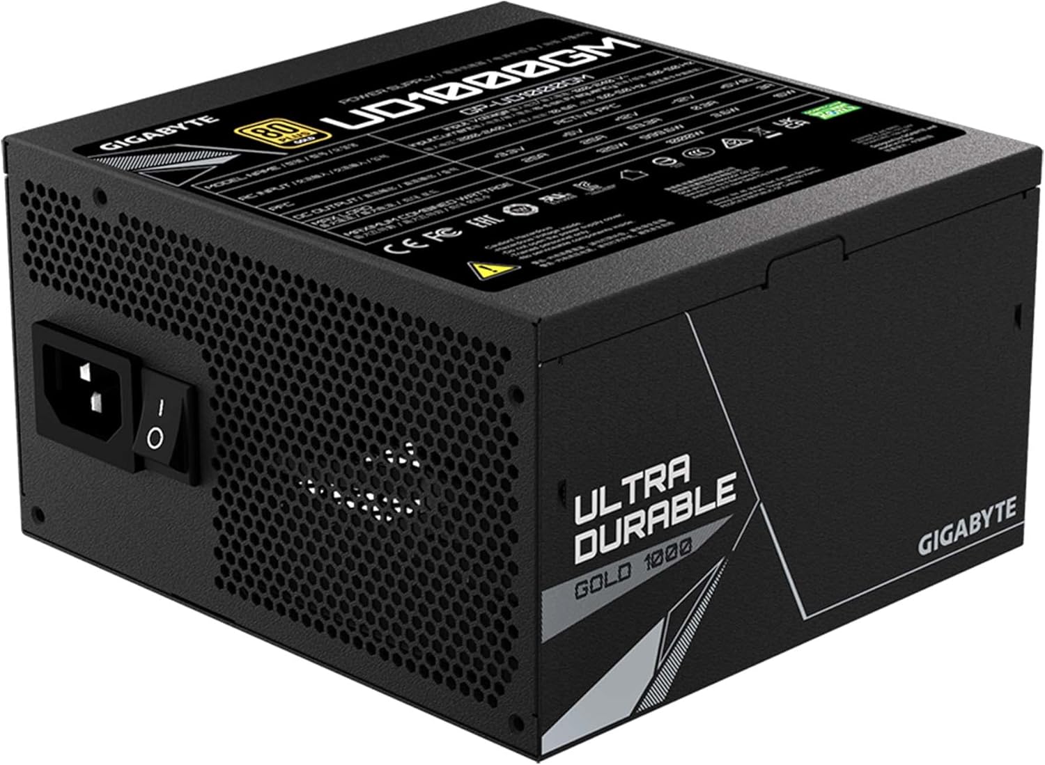 GIGABYTE GP-UD1000GM 1000W 80 Plus Gold Certified Fully Modular Power Supply