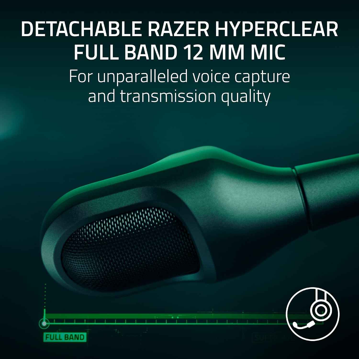 Razer BlackShark V3 Pro Wireless ANC Gaming Headset for PC, Black | Full Band Mic, 50mm Drivers, 2.4 GHz, Bluetooth, USB, 3.5mm, Works with Mac, PS5, Nintendo Switch, Smartphone, 70 Hr Battery